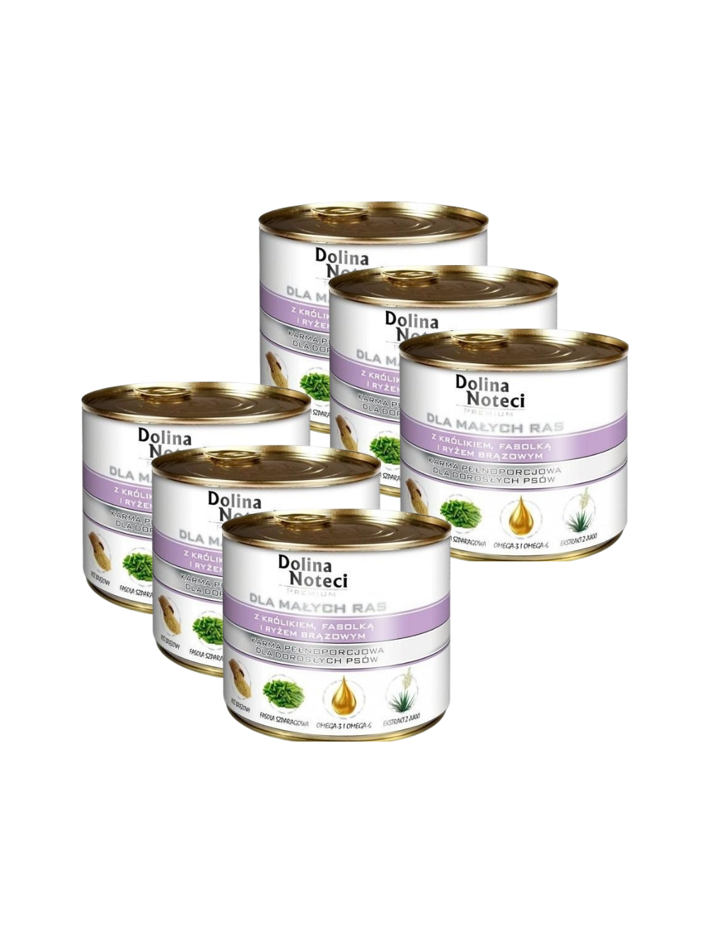 Dolina Noteci PREMIUM dla psów małych ras z królikiem, fasolką i ryżem 6 x 185g