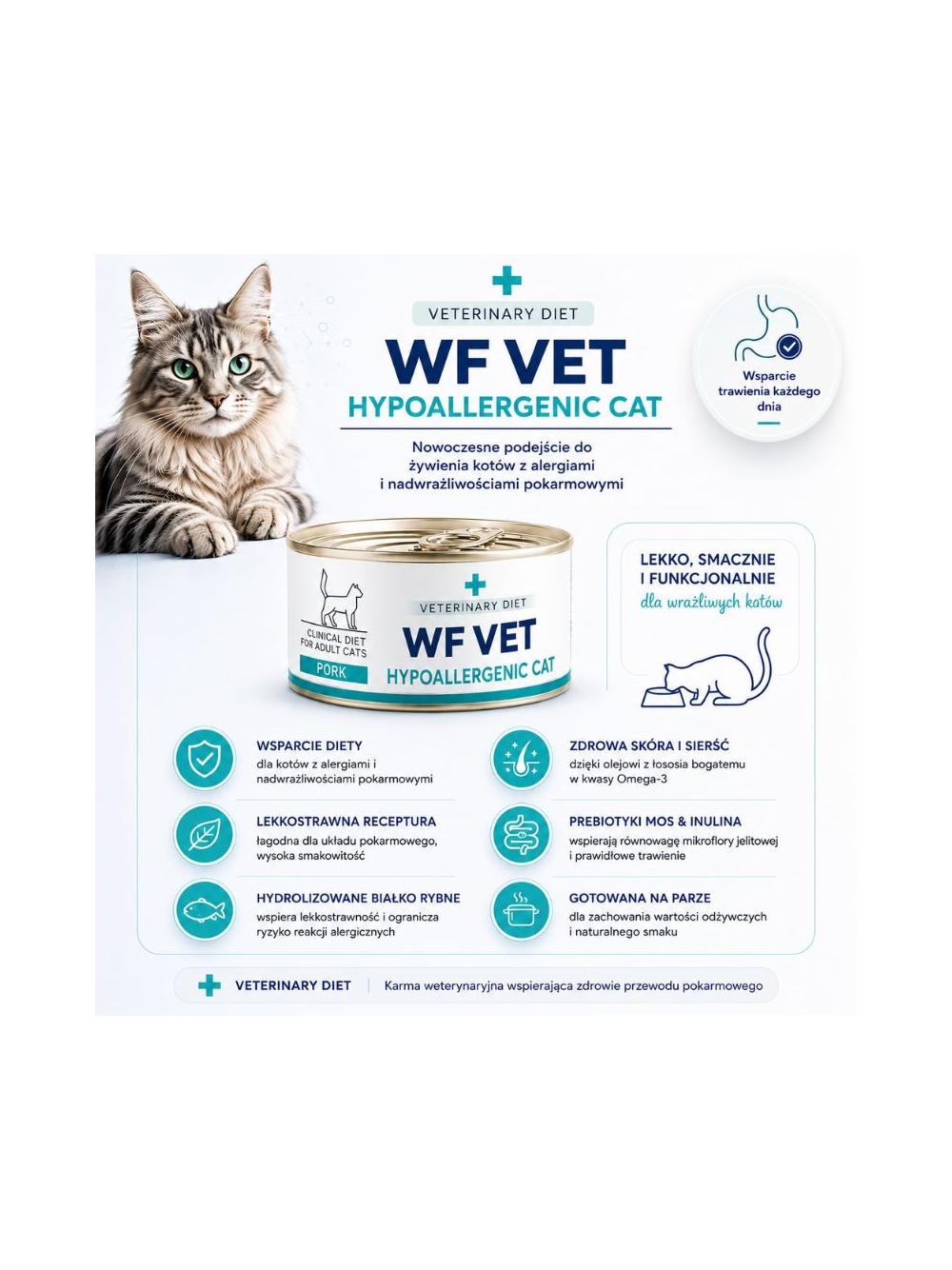 WF VET Hypoallergenic cat pork 85g