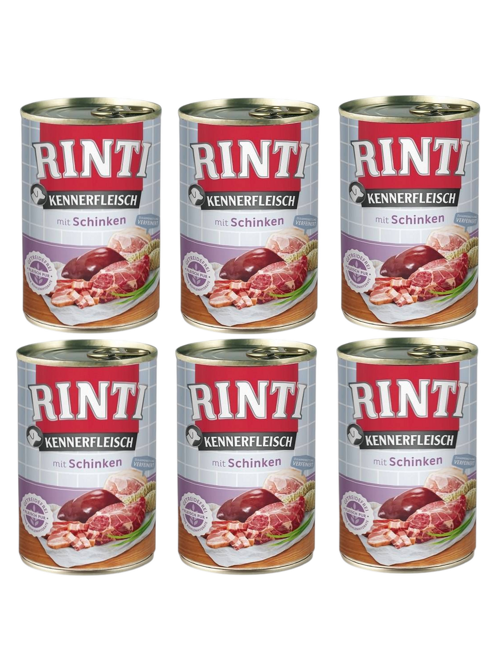 Rinti Kennerfleisch Schinken karma mokra dla psa - szynka 24x400g