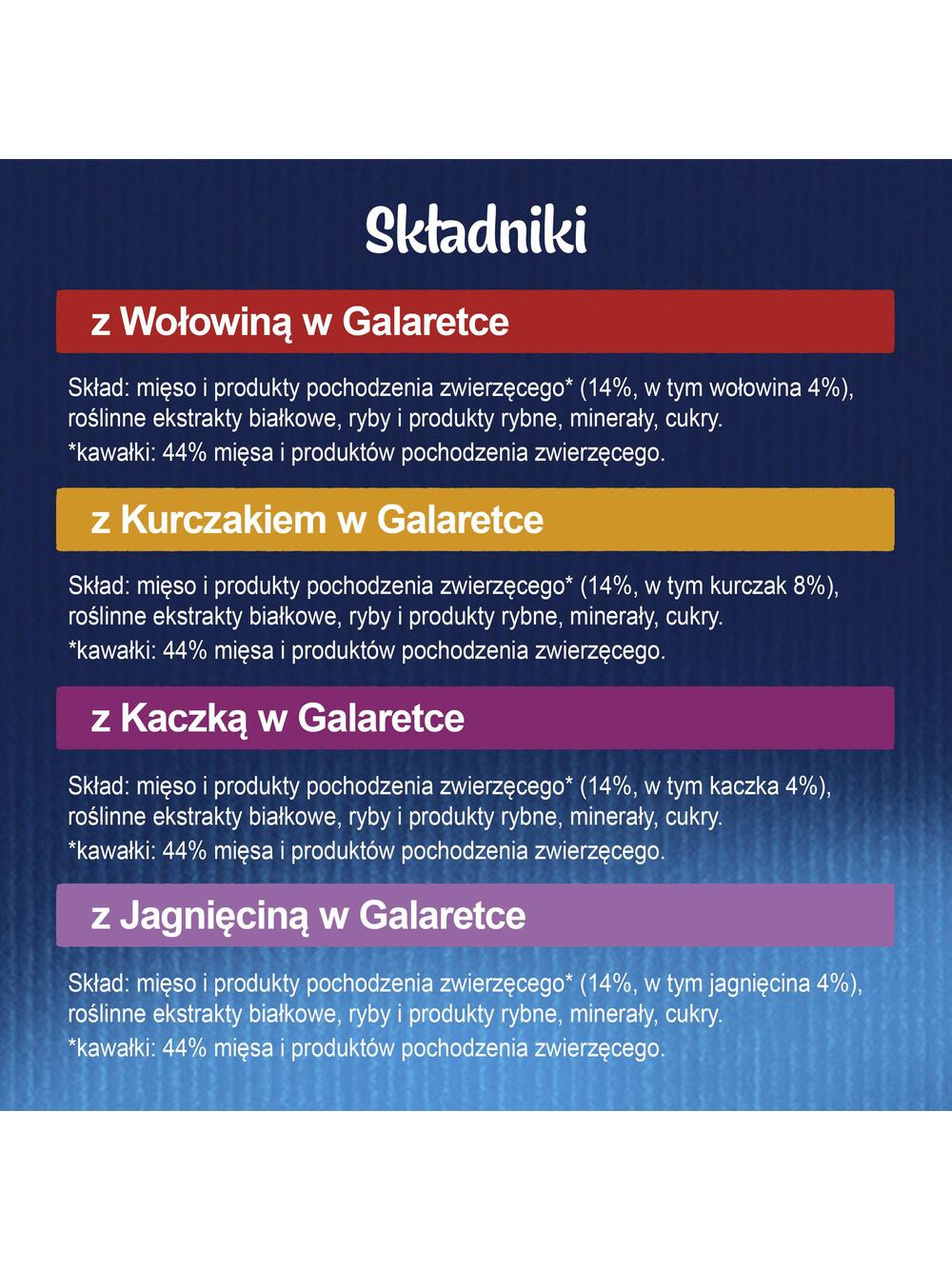 Felix Fantastic MIX smaków w galaretce: 88x85g