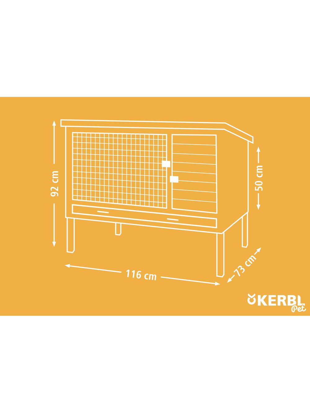 KERBL Domek dla kur ECO Samy XL, 116 x 73 x 92 cm, szary