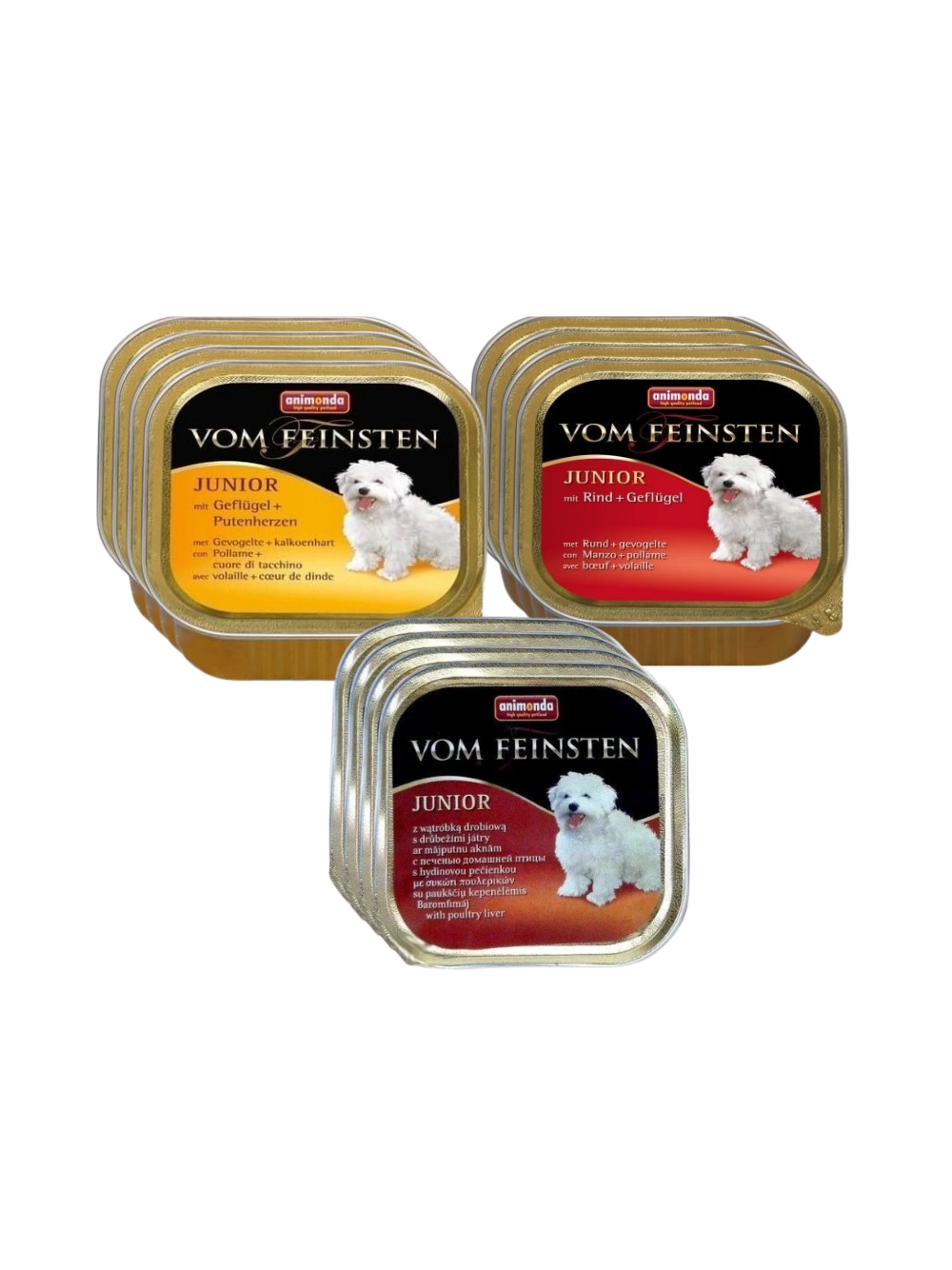 ANIMONDA Dog Vom Feinsten Junior smak: Mix Smaków 12x150g