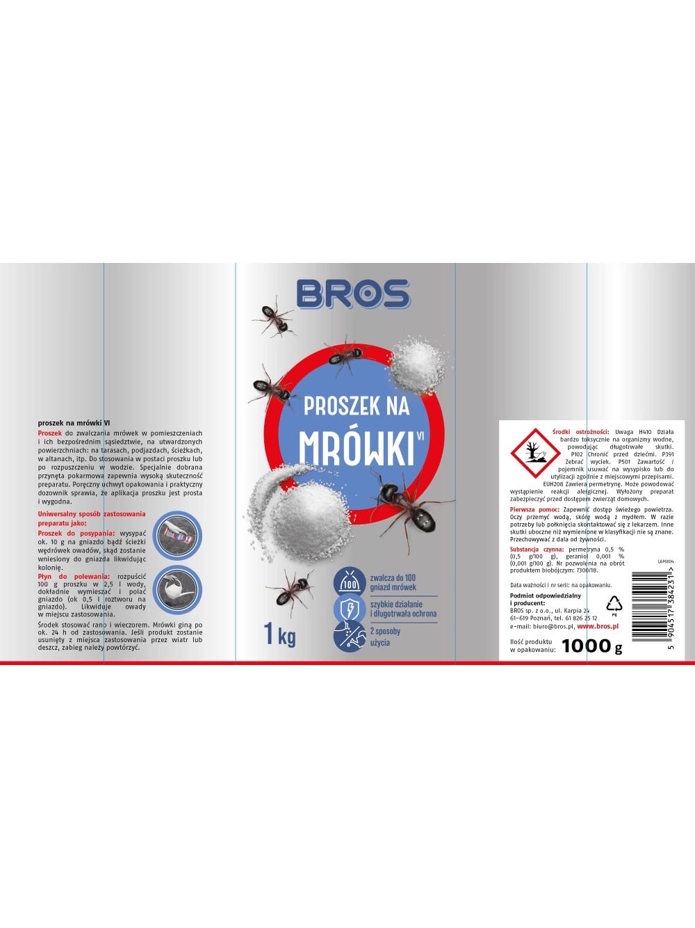 Bros Proszek na mrówki 1 kg (worek)