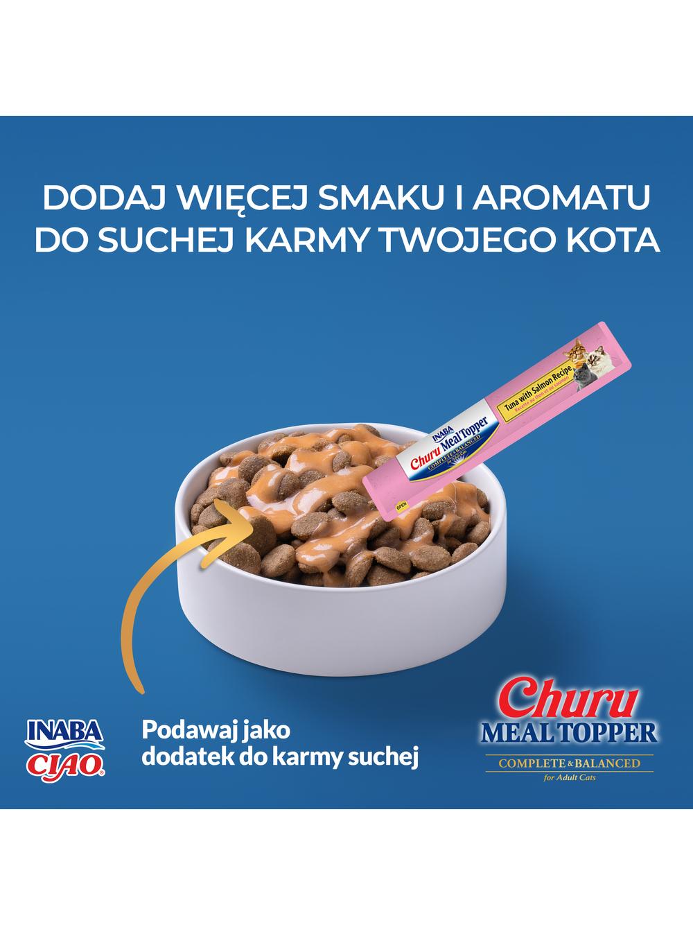 INABA  Cat Meal Topper Tuna With Salmon Recipe 4x14 (56g)