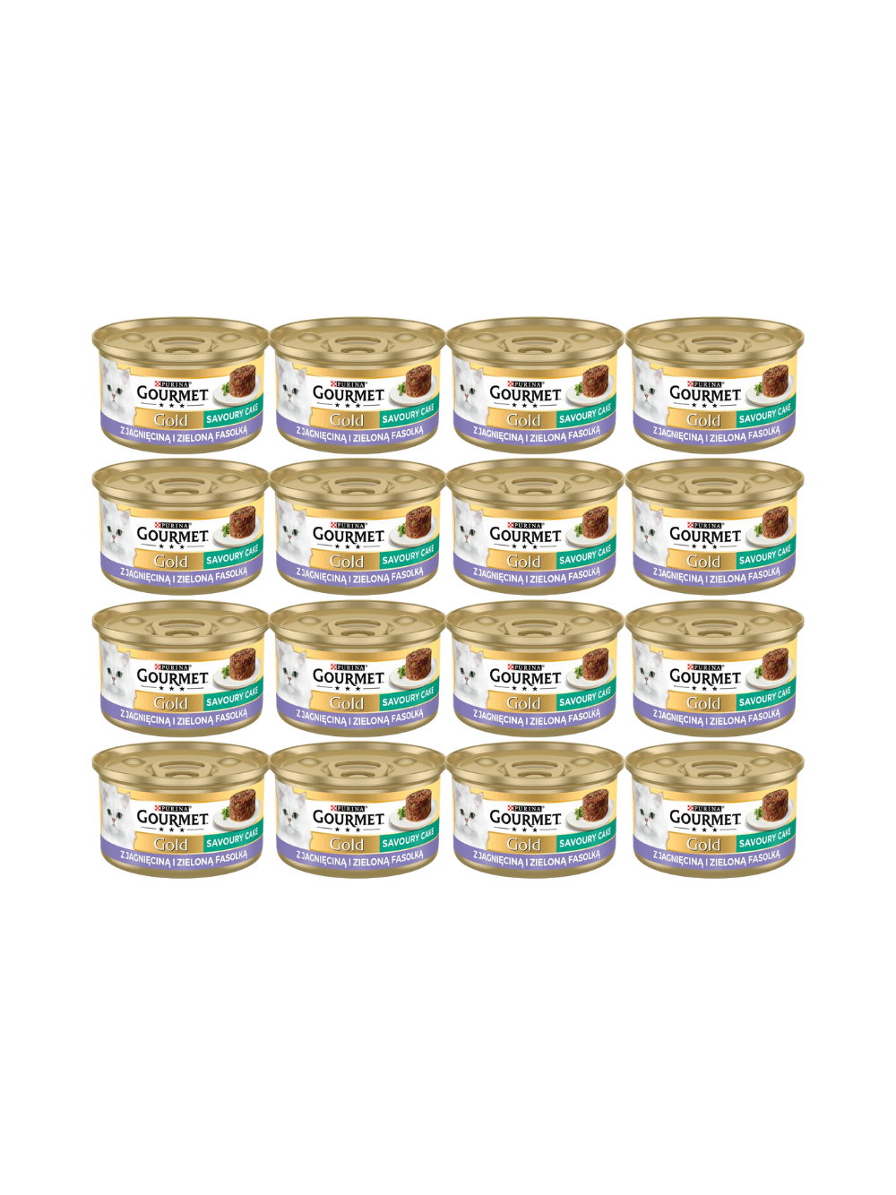 Purina Gourmet Gold Savoury Cake z jagnięciną i zieloną fasolką 48x85g