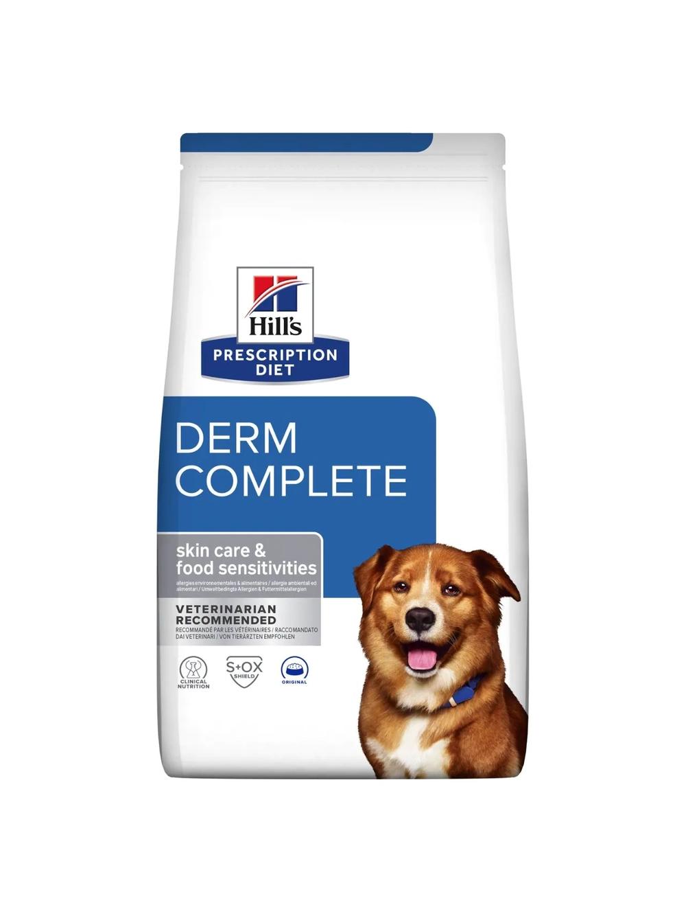 HILL'S PD Prescription Diet Canine Derm Complete 1,5kg + niespodzianka dla psa GRATIS!
