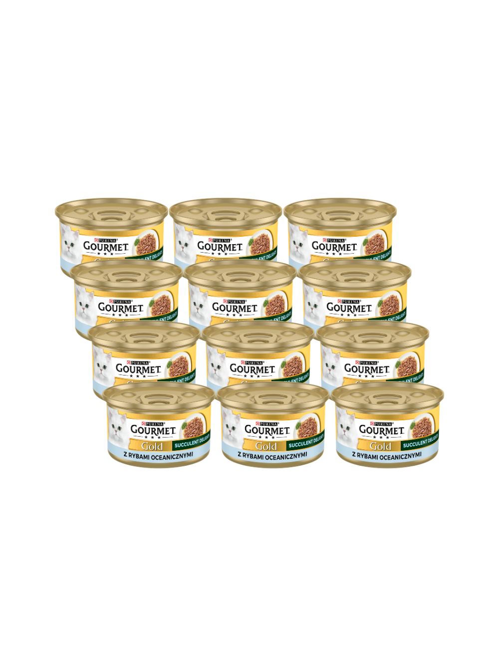 Purina Gourmet Gold Succulent Delights z rybami oceanicznymi 12x85g