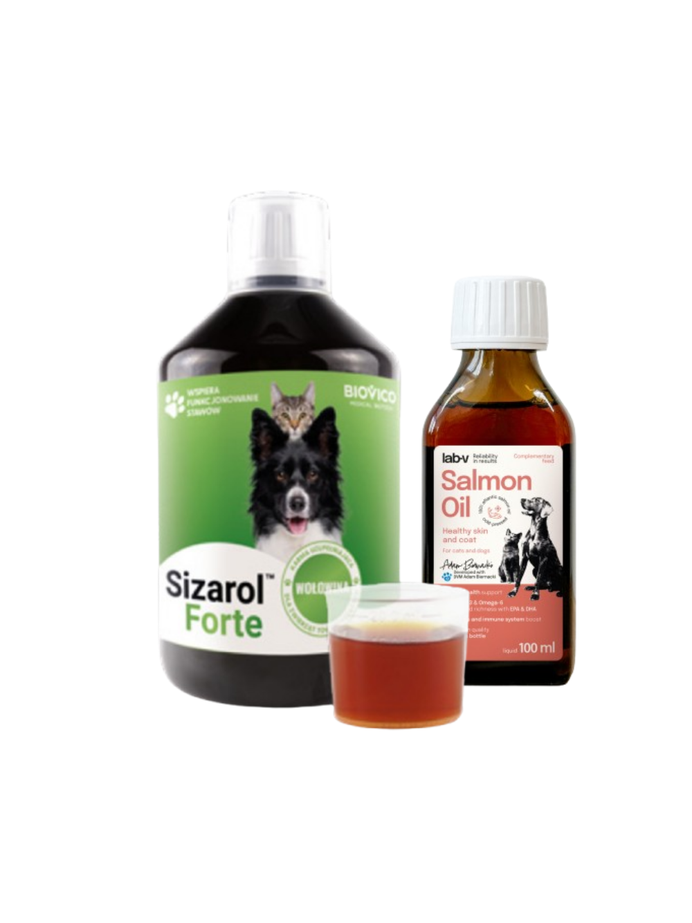 BIOVICO Sizarol Forte 500 ml + Lab-V Olej z Łososia 100% Dla Psa i Kota w Każdym Wieku 100ml Tłoczony Na Zimno GRATIS!!!