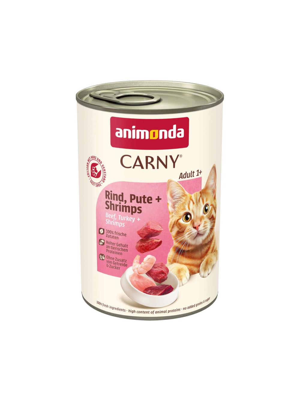 ANIMONDA Cat Carny Adult smak:wołowina,indyk i krewetki 400g