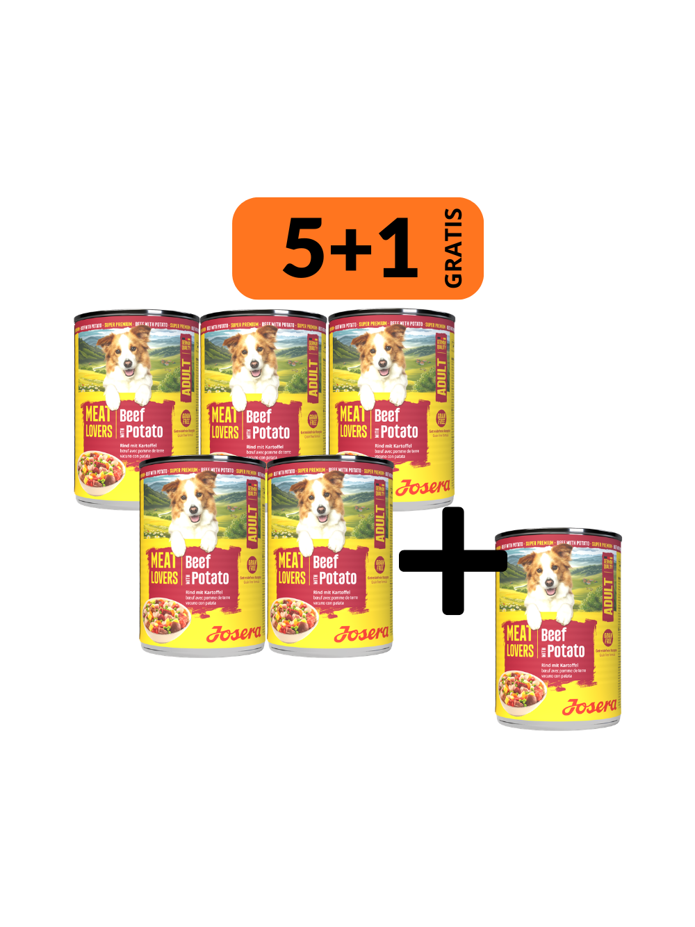 JOSERA Meatlovers Menu Wołowina z ziemniakami 6x400g
