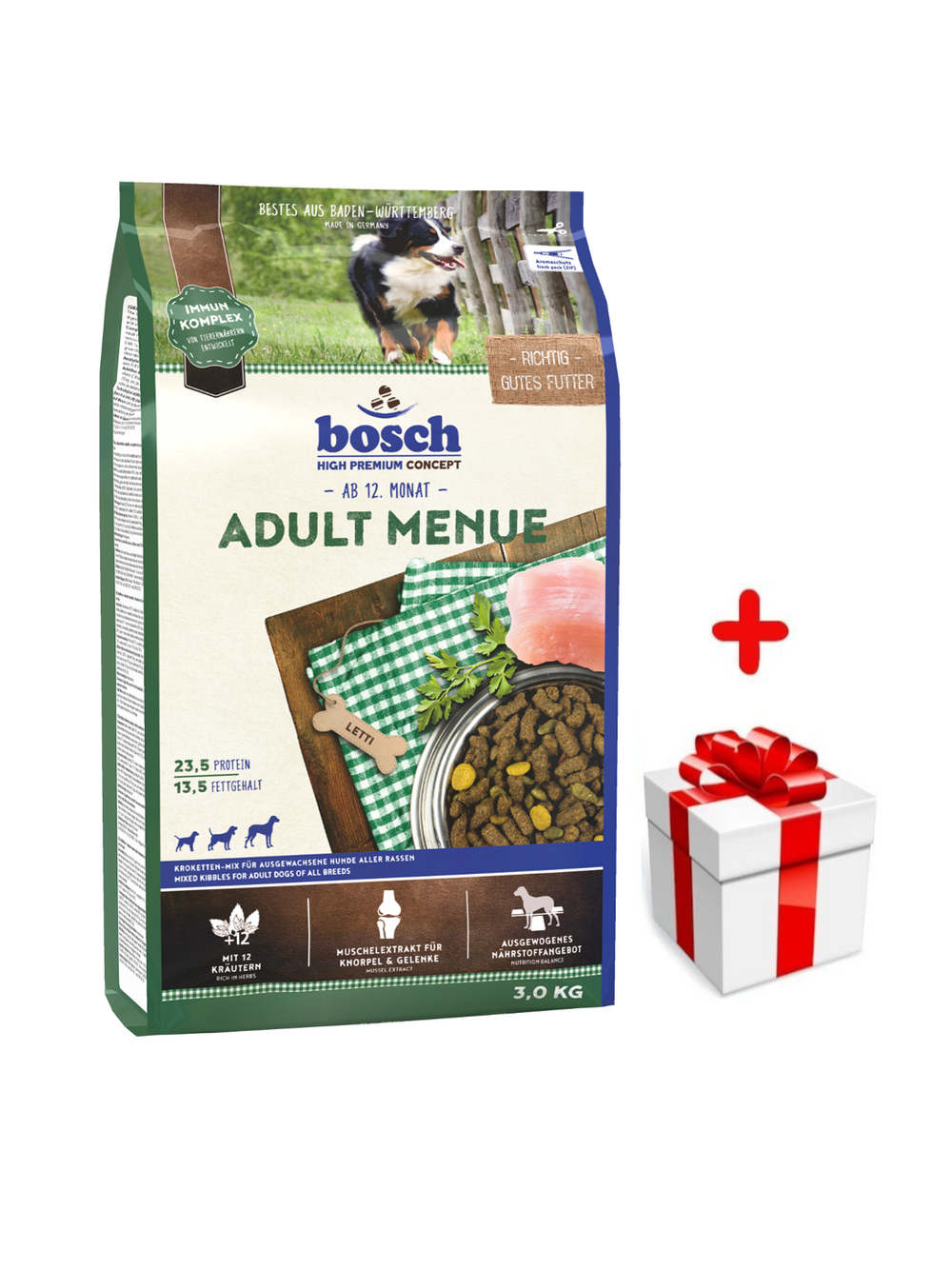 Bosch Adult Menue 3kg + niespodzianka dla psa GRATIS