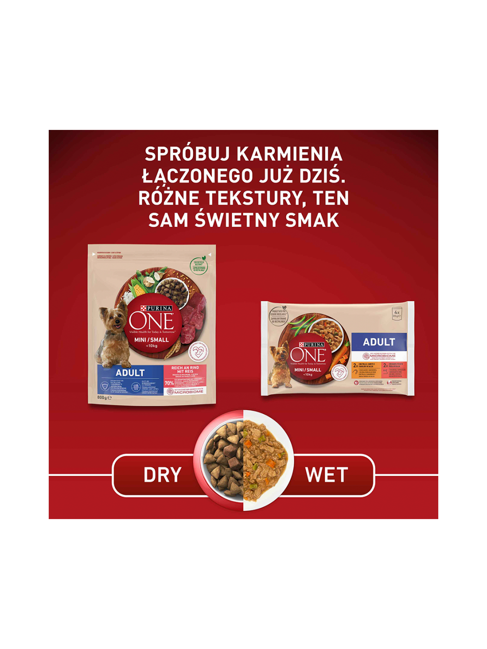 PURINA ONE Adult Mini/Small Karma dla dorosłych psów 26x85g