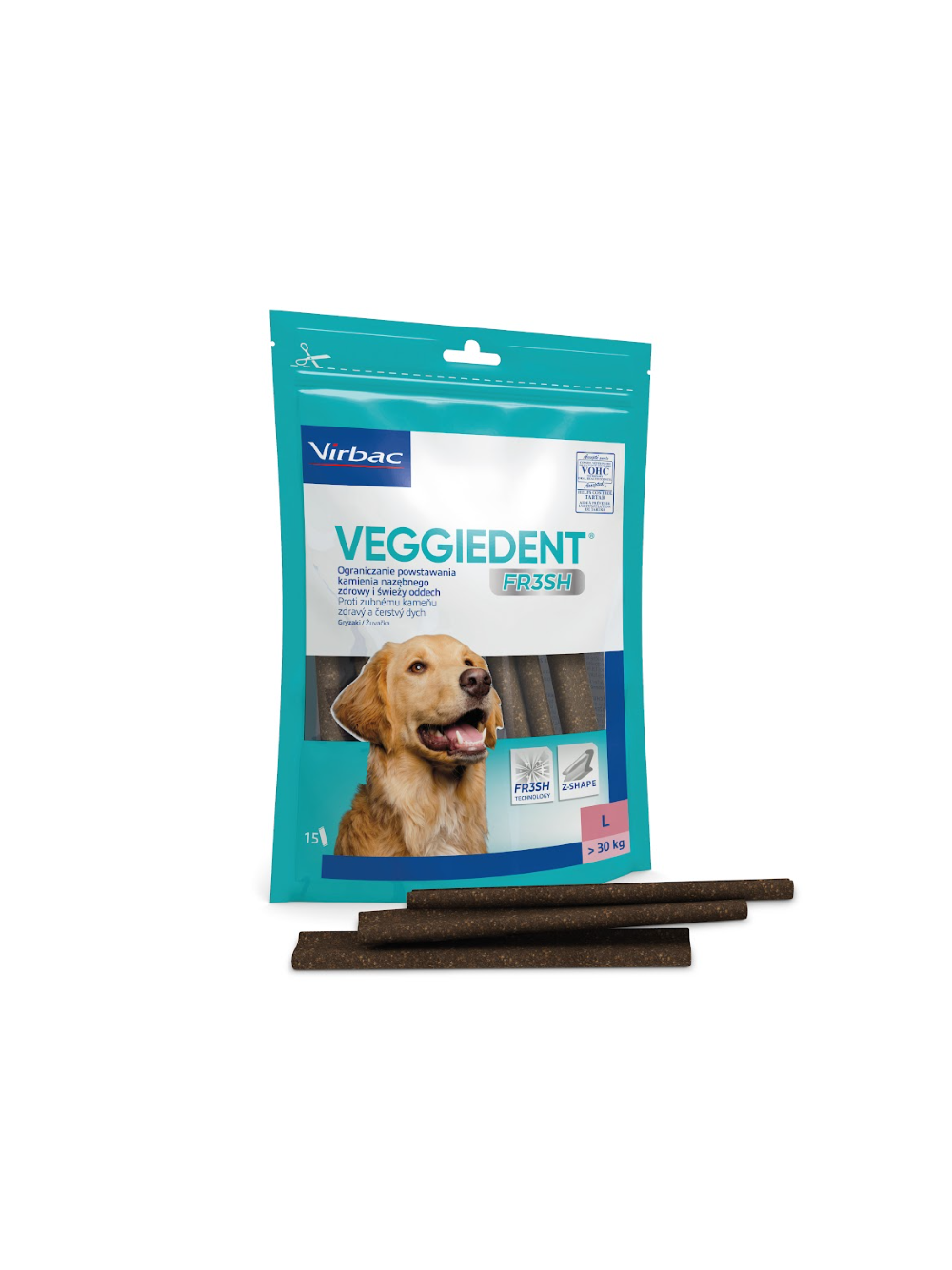 Virbac Veggiedent Fresh Gryzak L (>30kg) 15sztuk