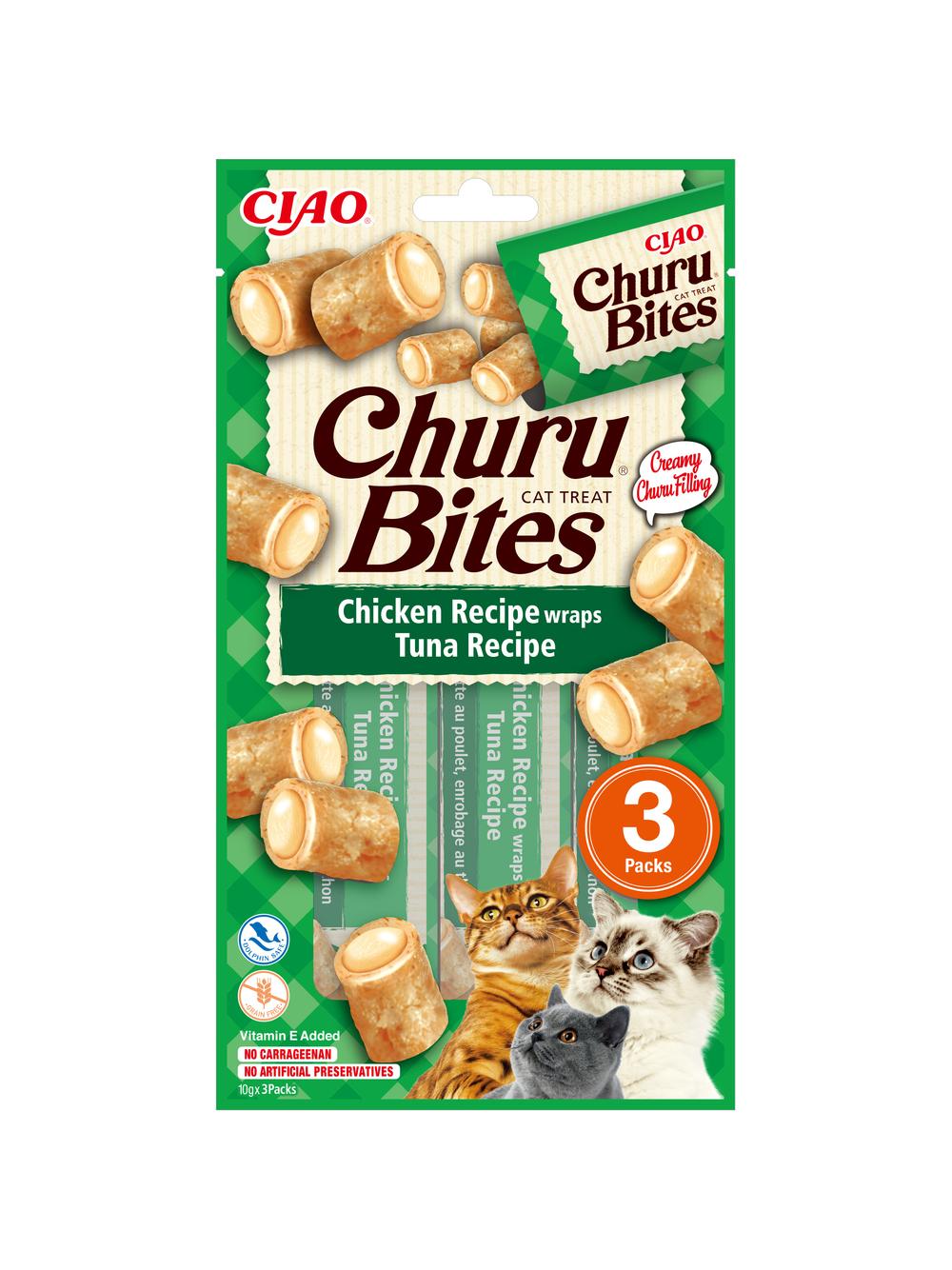 INABA  Churu Bites dla kota o smaku kurczaka i tuńczyka 3x10g