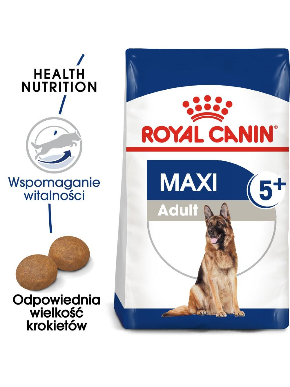 ROYAL CANIN Maxi Adult 5+ 15kg karma sucha dla psów starszych, od 5 do 8 roku życia, ras dużych / Opakowanie uszkodzone (8768,8995)!!!