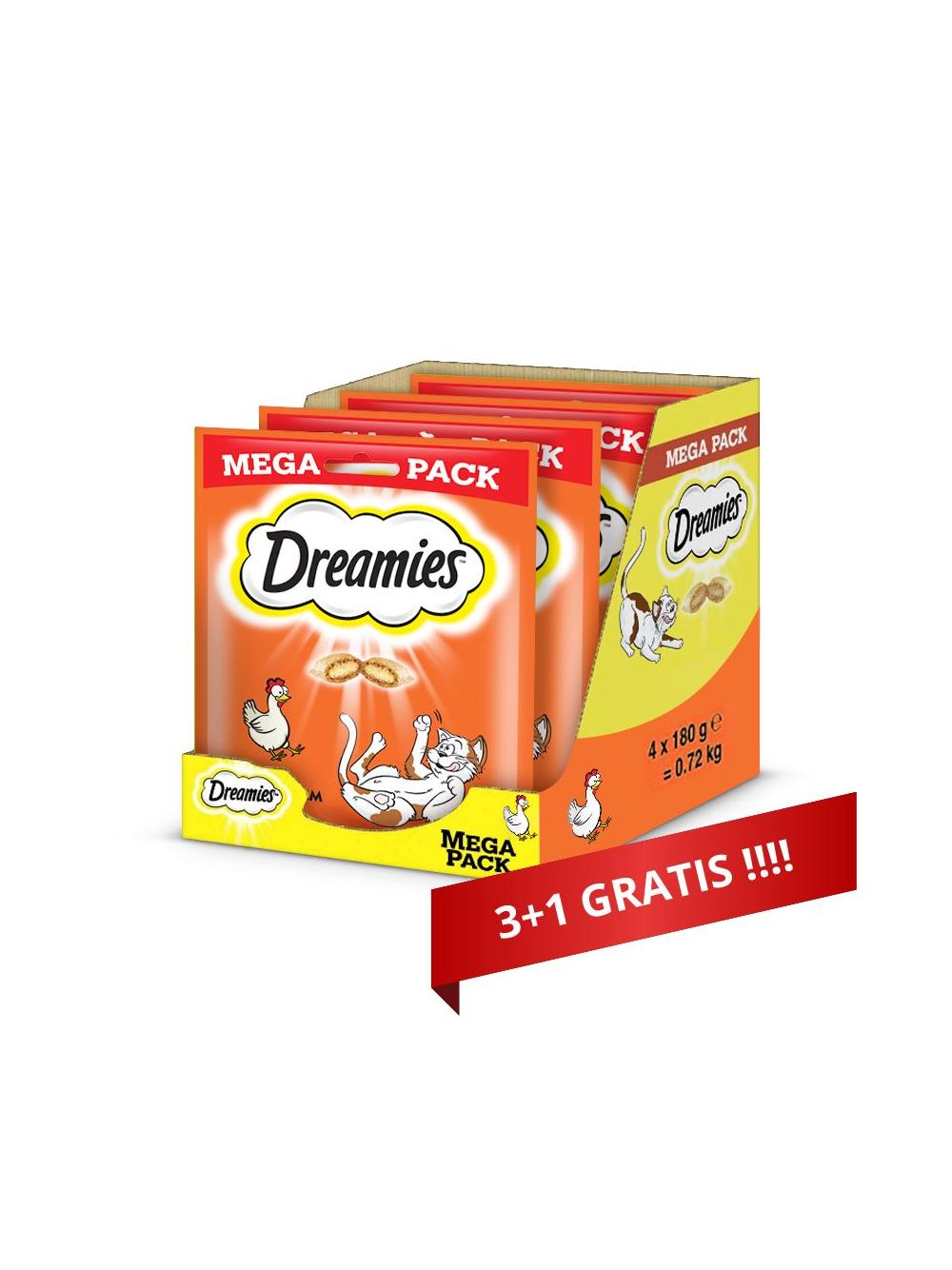 DREAMIES Mega Pack 4x180g - przysmak dla kota z pysznym kurczakiem