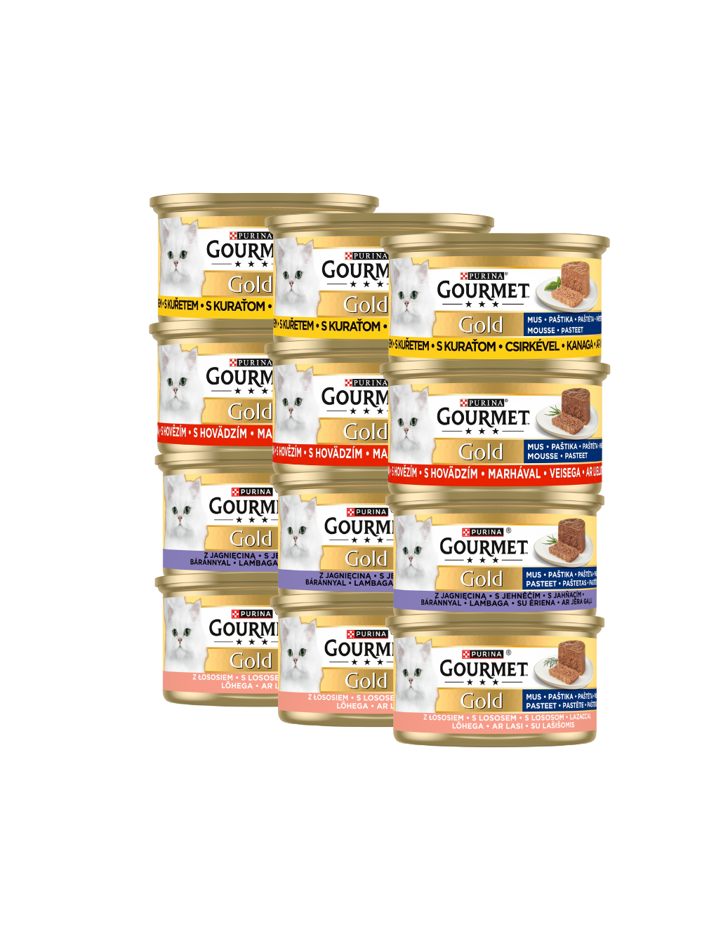 Purina Gourmet Gold mus mix smaków 12x85g