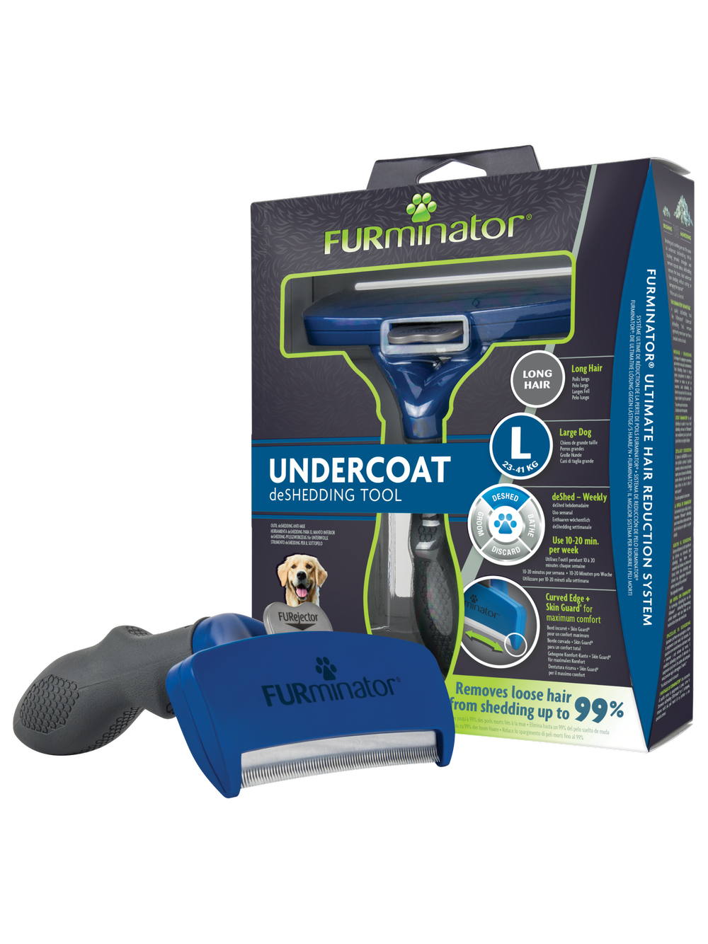 FURMINATOR dla psów długowłosych - Large + Zabawka dla psa GRATIS!