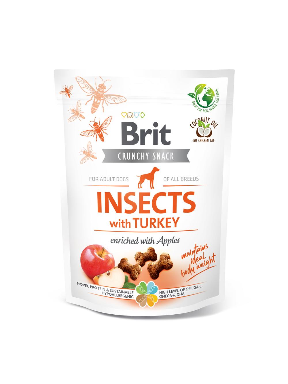 BRIT CARE Dog Crunchy Cracker Insects rich in Turkey 200g