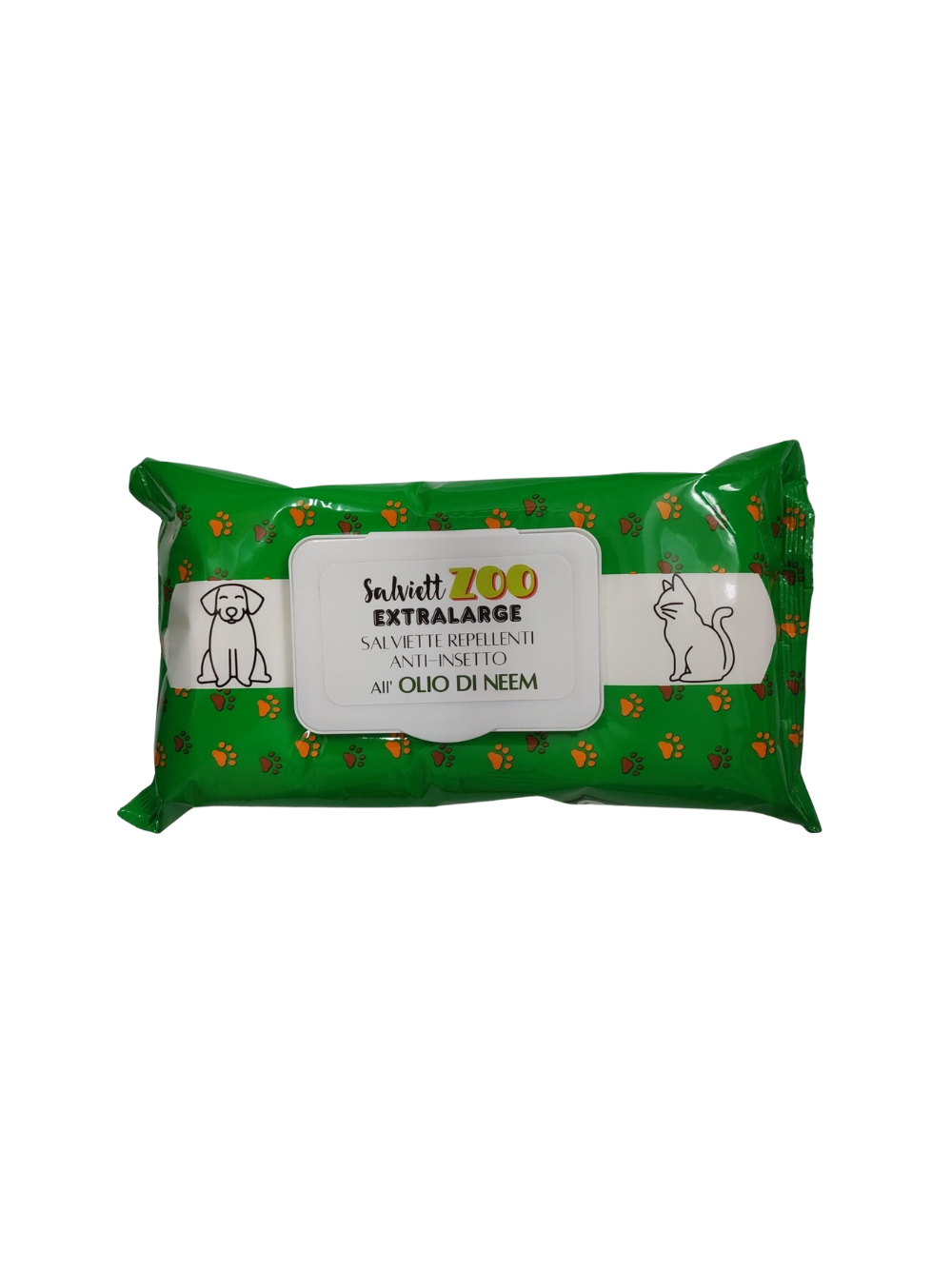 SalviettZOO XL - chusteczki pielęgnacyjne dla psa i kota 40szt (z olejem neem)