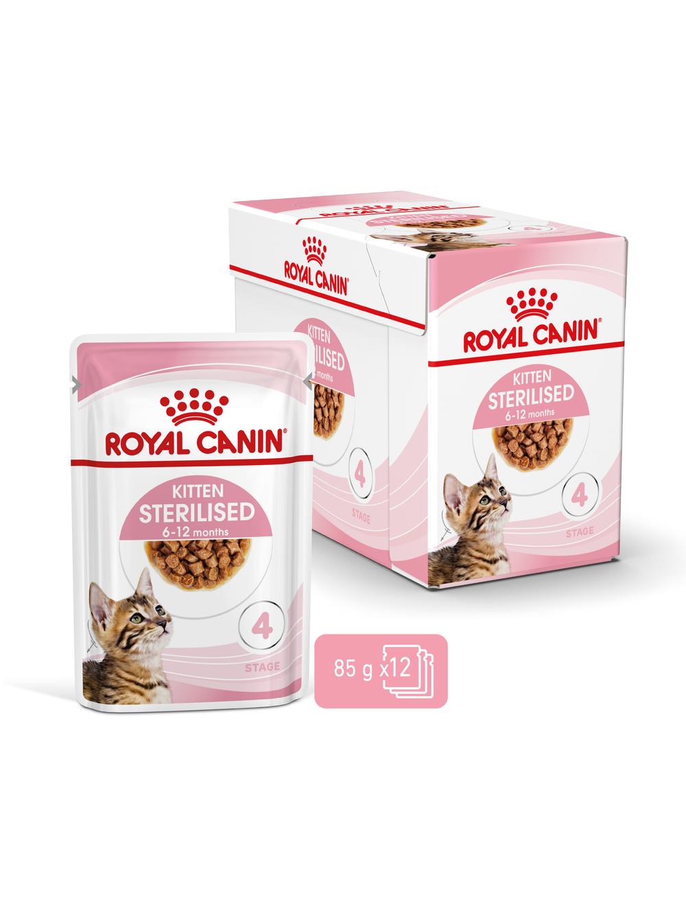 ROYAL CANIN Kitten Sterilised 12x85g karma mokra w sosie dla kociąt do 12 miesiąca życia, sterylizowanych