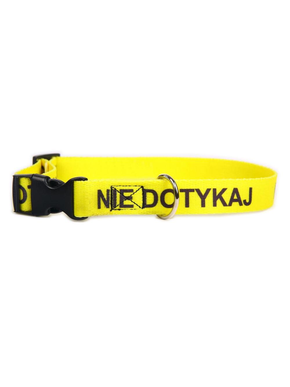 DogStuffs Obroża NIE DOTYKAJ z plastikową klamrą 20mm/30-55cm