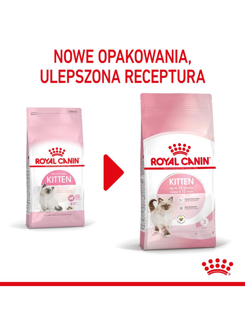 ROYAL CANIN  Kitten 10kg karma sucha dla kociąt od 4 do 12 miesiąca życia + Piłka dla kota GRATIS!