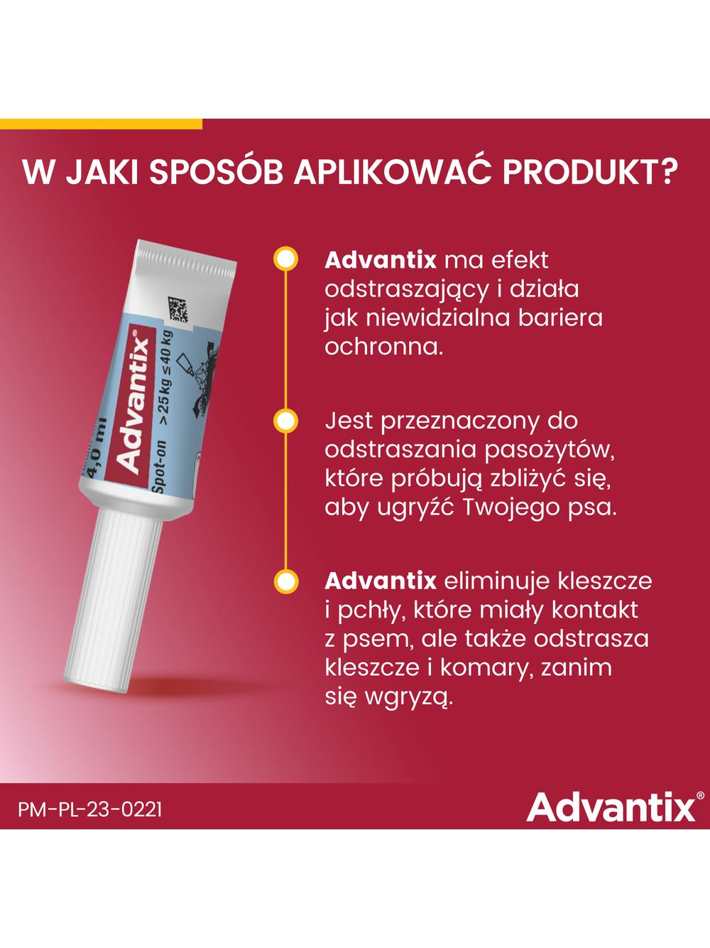 Advantix - dla psów 25-40kg (pipeta 4ml)