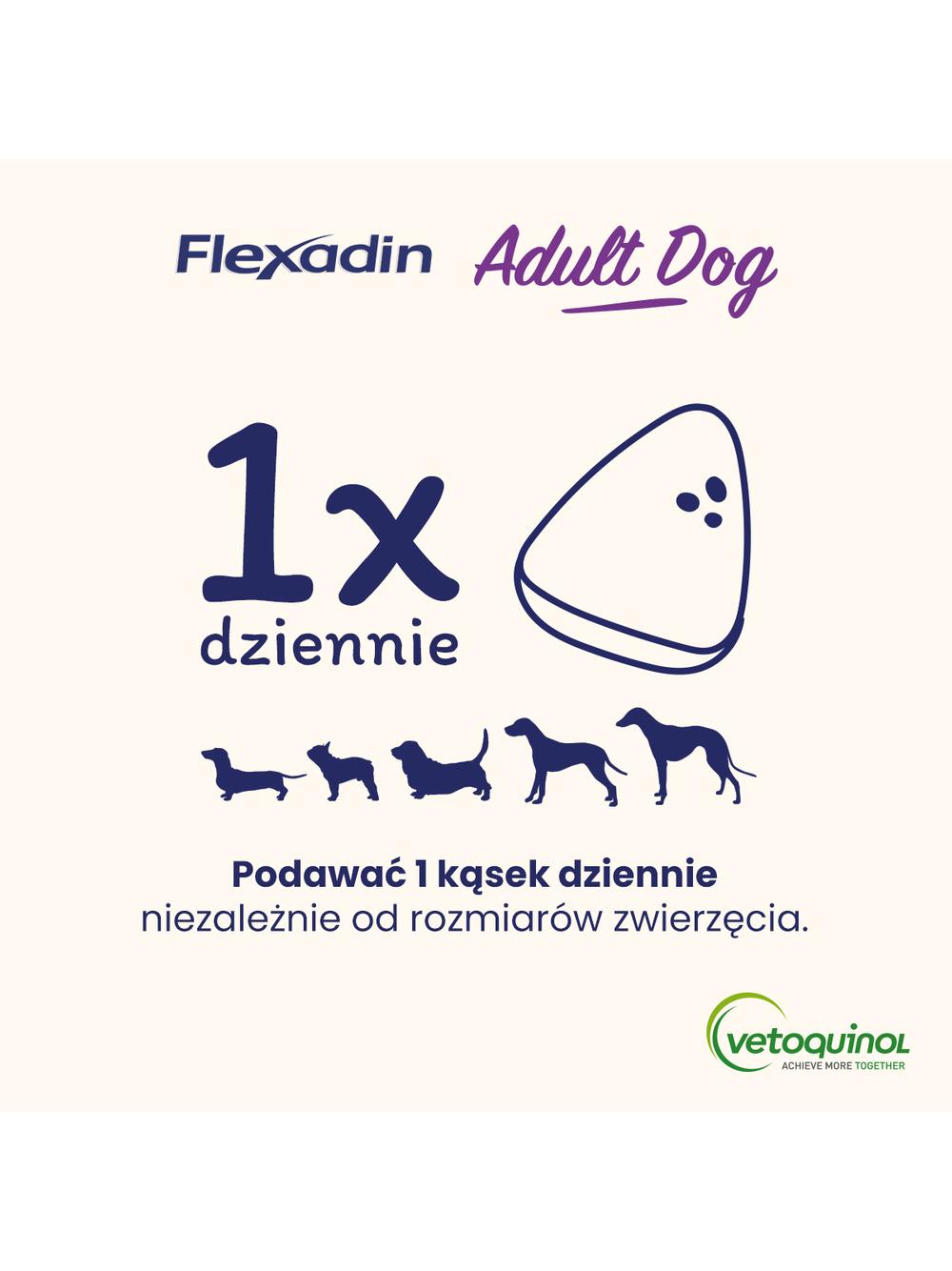 VETOQUINOL Flexadin Adult Dog 60 kąsków