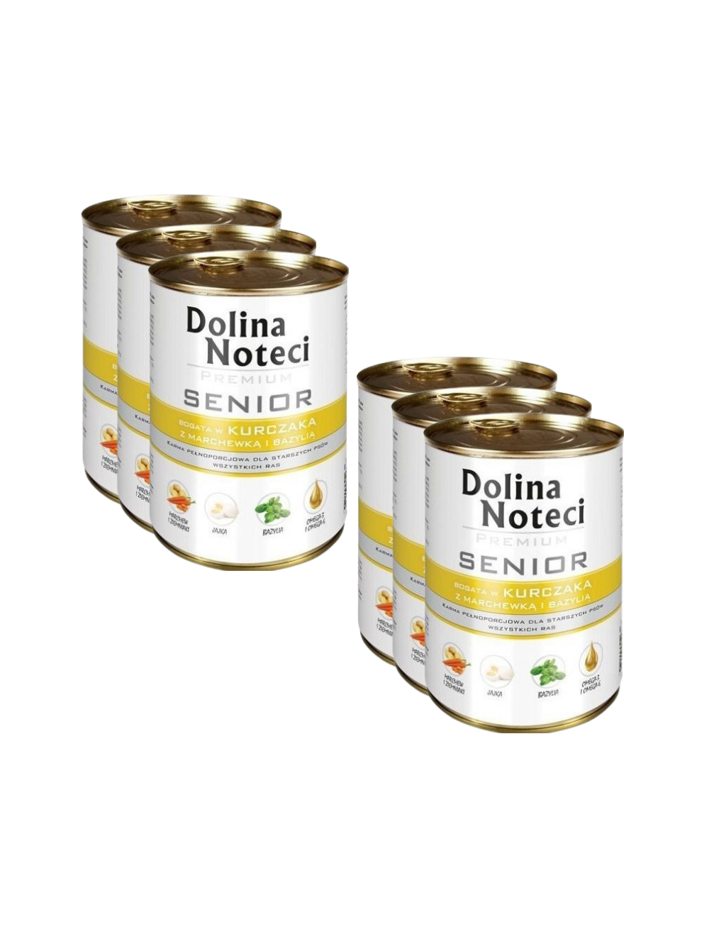 Dolina Noteci PREMIUM Senior Kurczak z marchewką i bazylią 6 x 400g
