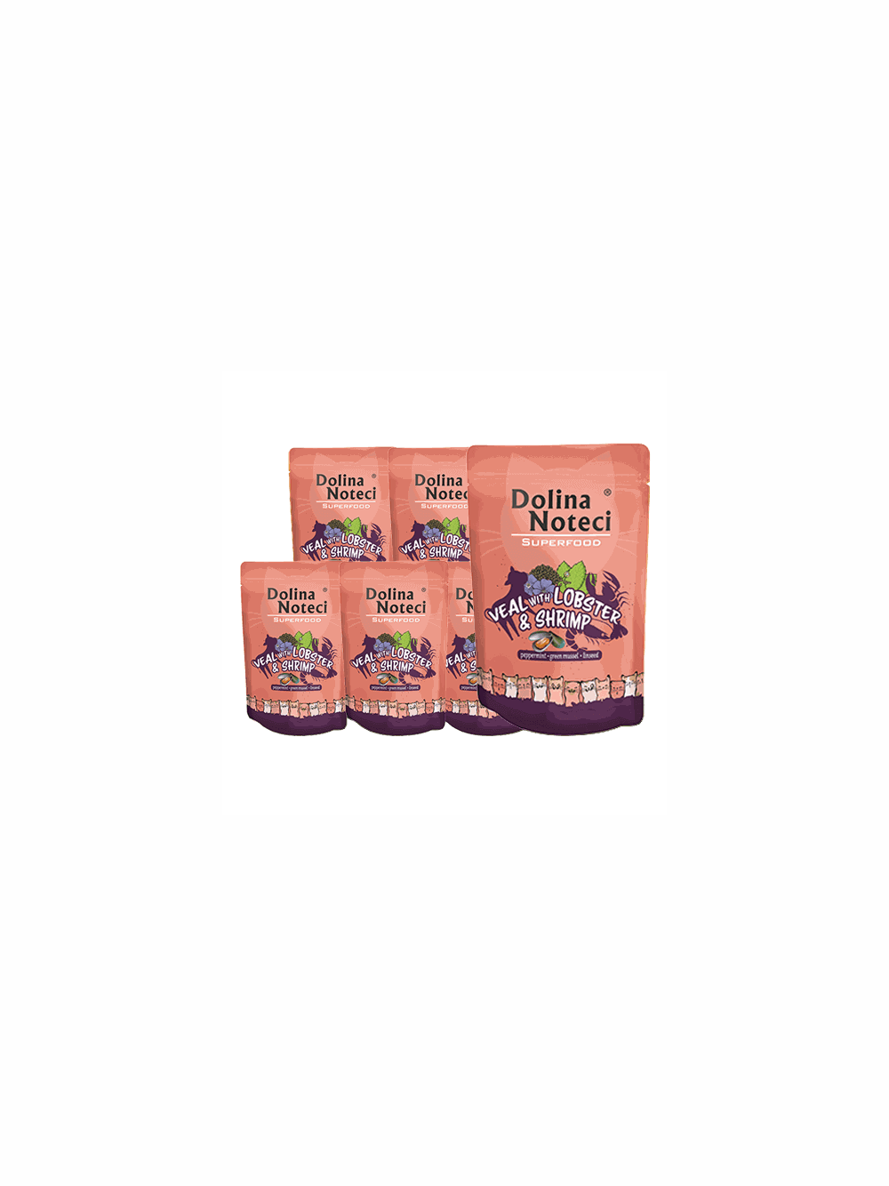 DOLINA NOTECI Superfood cielęcina z homarem i krewetkami saszetka 10x85g