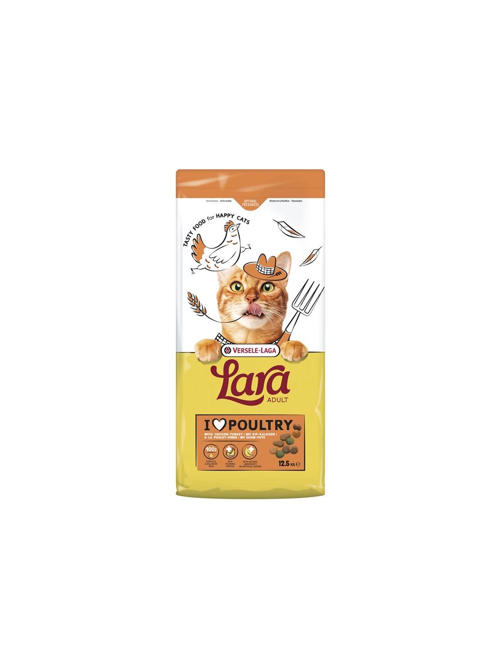 VERSELE-LAGA Lara  Adult Turkey & Chicken 12,5kg - karma dla kotów dorosłych z indykiem i kurczakiem