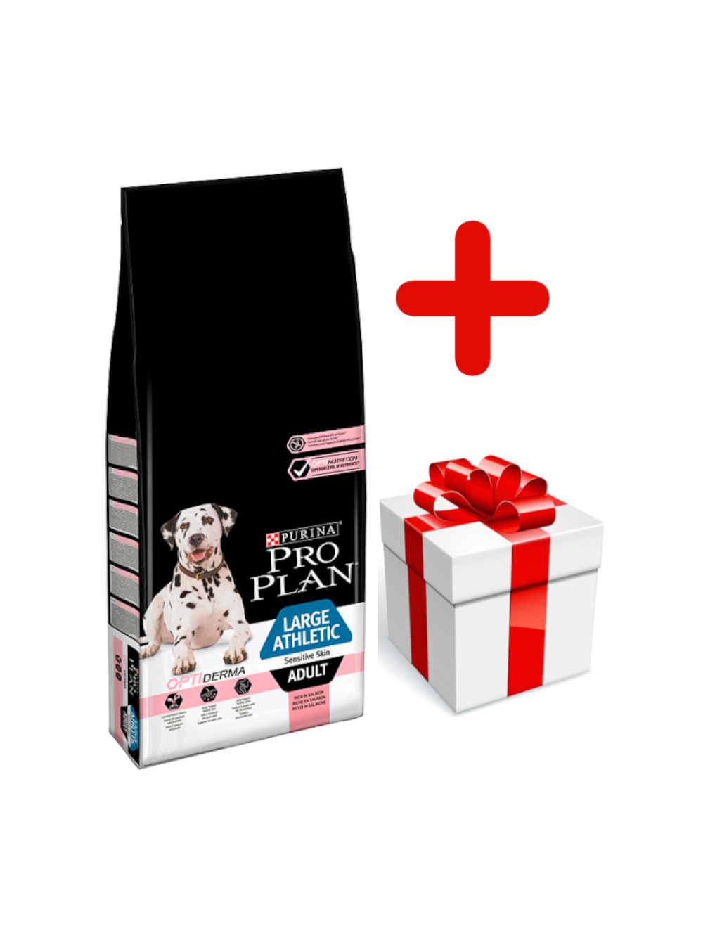 Purina Pro Plan Large Adult Athletic Optiderma, łosoś i ryż 14kg  + niespodzianka dla psa GRATIS!