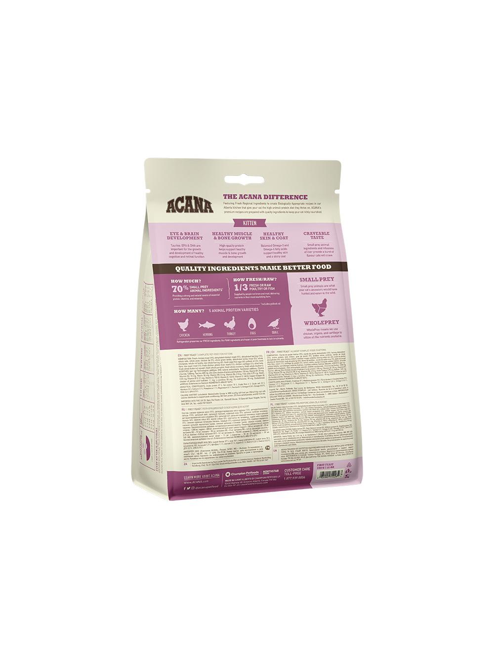 ACANA First Feast Cat 1,8kg + niespodzianka dla kota GRATIS!