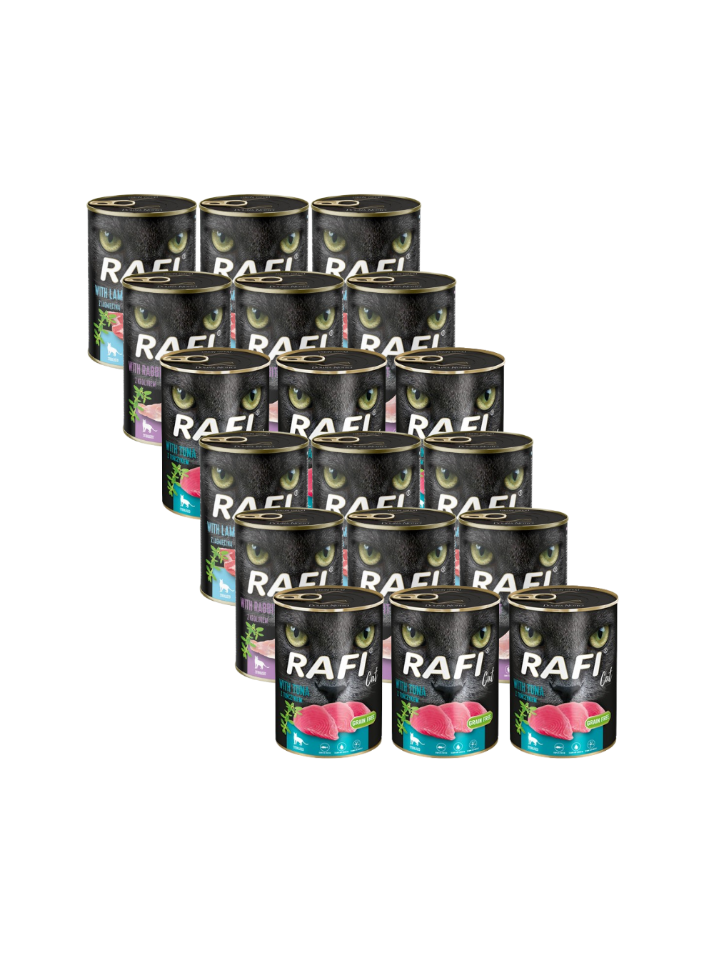 RAFI Cat Adult Sterilised Mix Smaków 18x400g