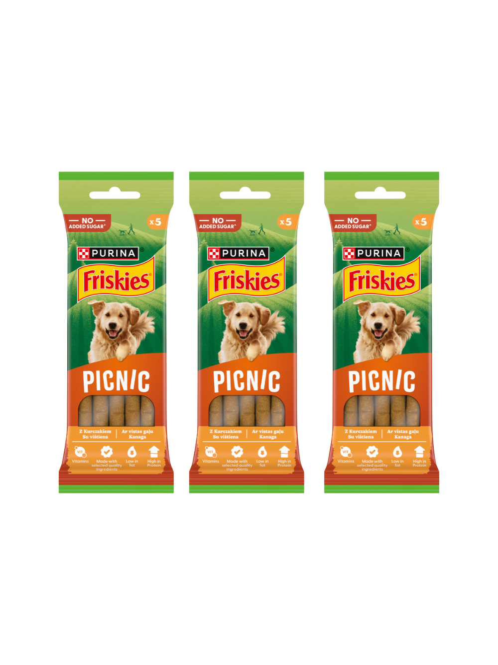 Friskies Picnic dla dorosłych psów z kurczakiem 3x42g (5 sztuk)