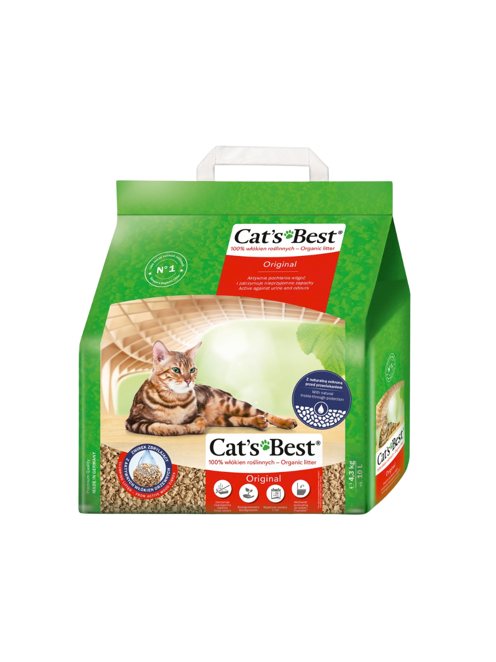 JRS Cats Best Eko Plus - Żwirek Drewniany Zbrylający 10l / 4,3kg