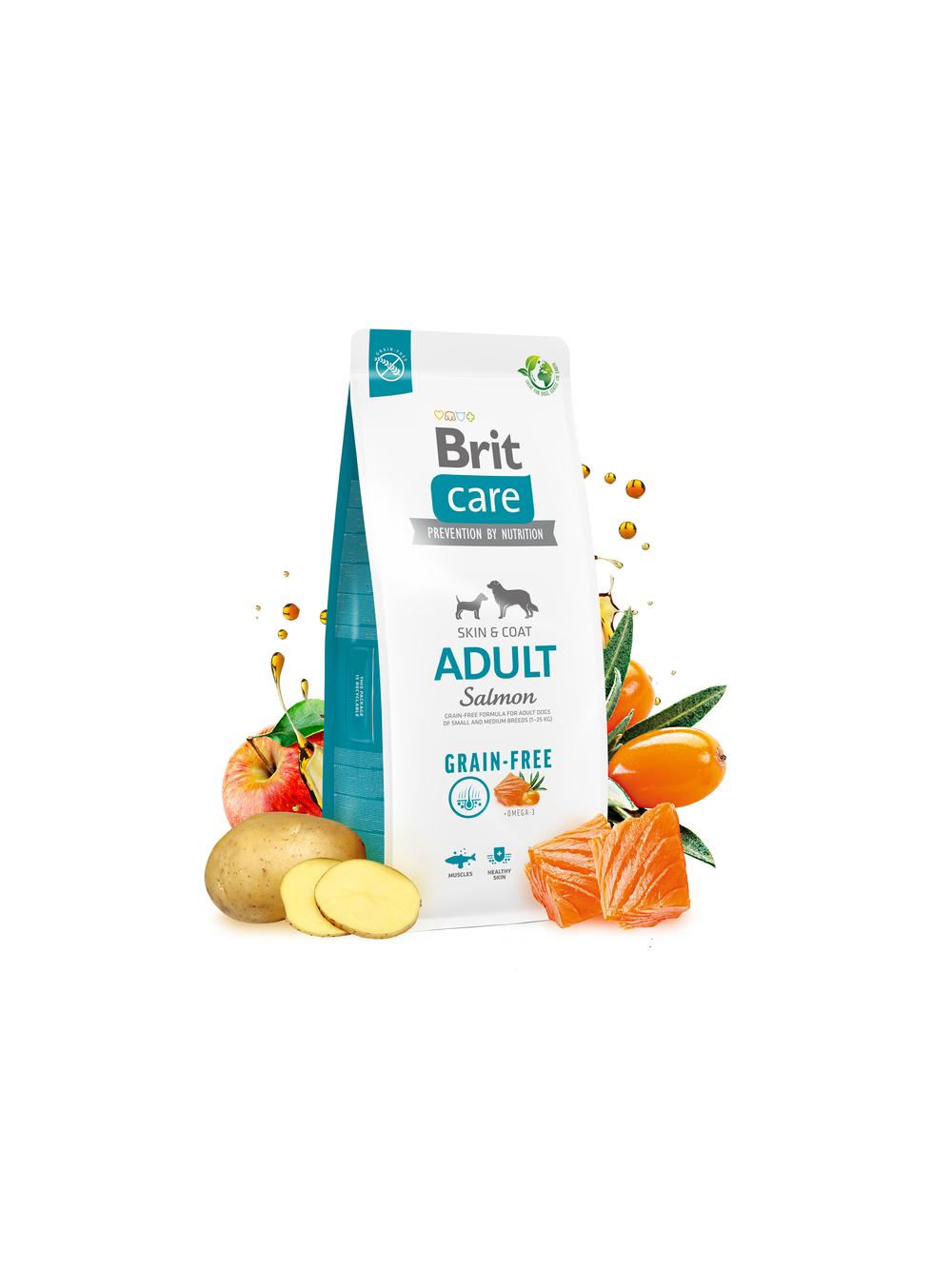 BRIT CARE Grain-free Adult Salmon 12kg/ Opakowanie Uszkodzone (9005,8851,9072,9076,9280,9403,9424)!!!
