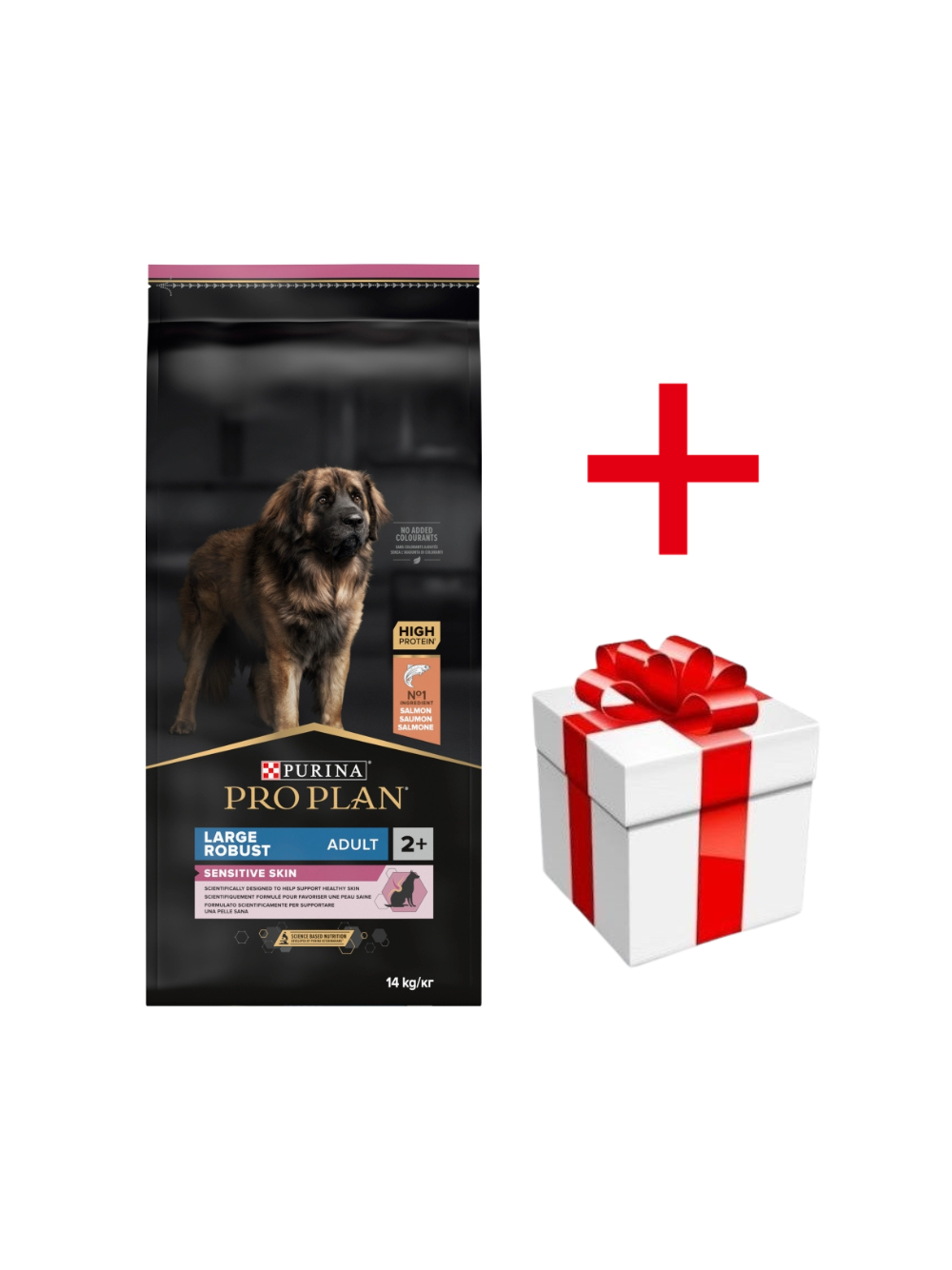 PRO PLAN Sensitive Skin Large Robust Adult Karma dla psów bogata w łososia 14kg+ niespodzianka dla psa GRATIS!