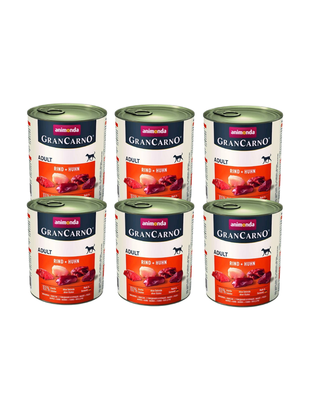 ANIMONDA GranCarno Adult Dog smak: Wołowina + kurczak 6 x 800g