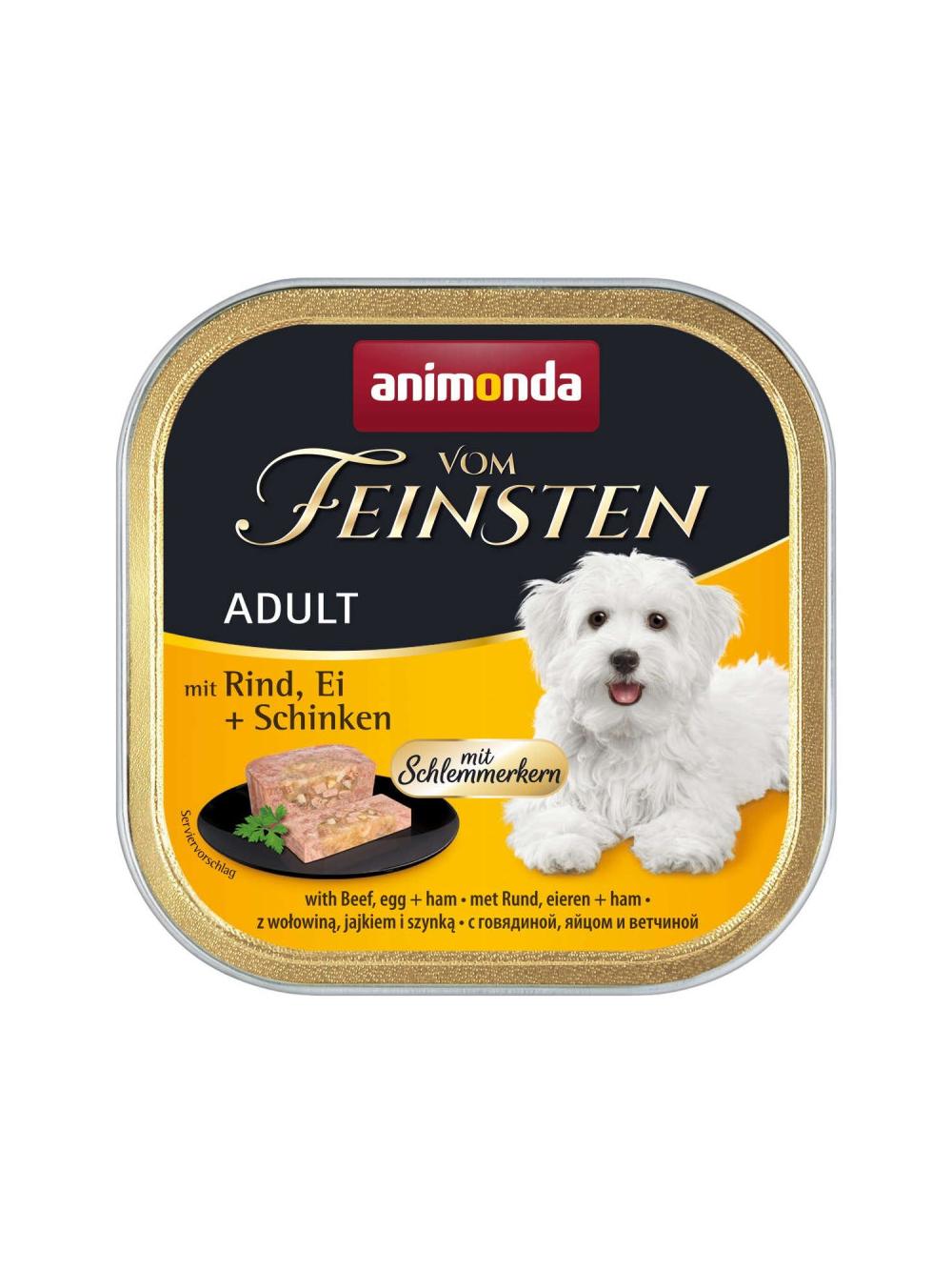 ANIMONDA Dog Vom Feinsten Adult Wołowina, Jaja Szynka 150g