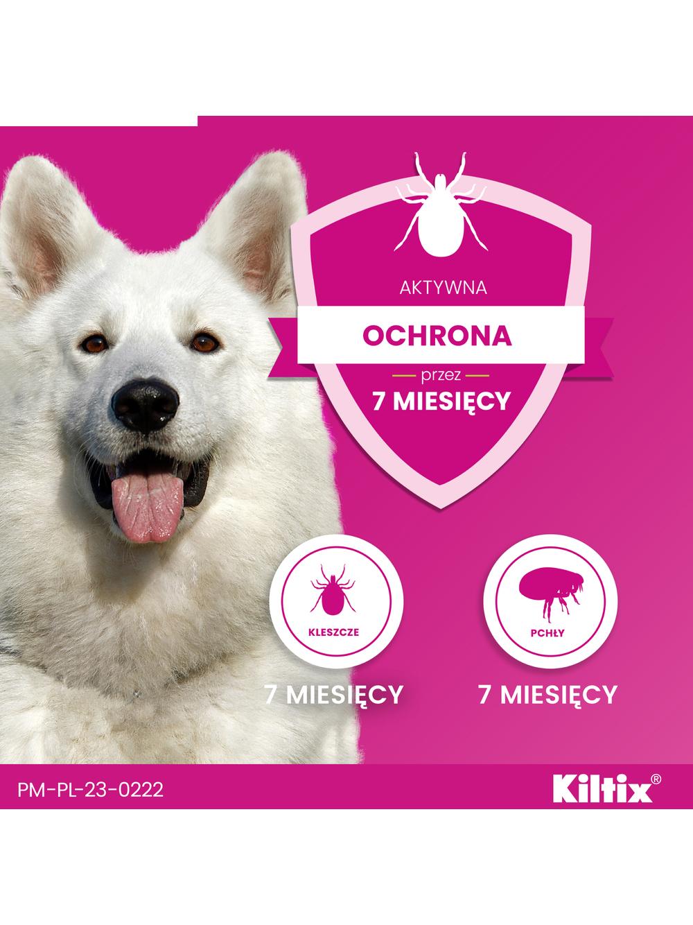 Kiltix Obroża dla psów dużych dł, 70cm+ TRIXIE Szczypce do usuwania kleszczy 9cm