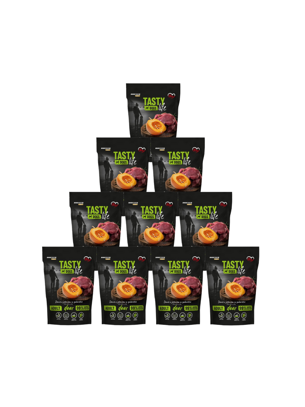 Tasty Dogs Life Danie z jeleniem w galaretce 10x500g
