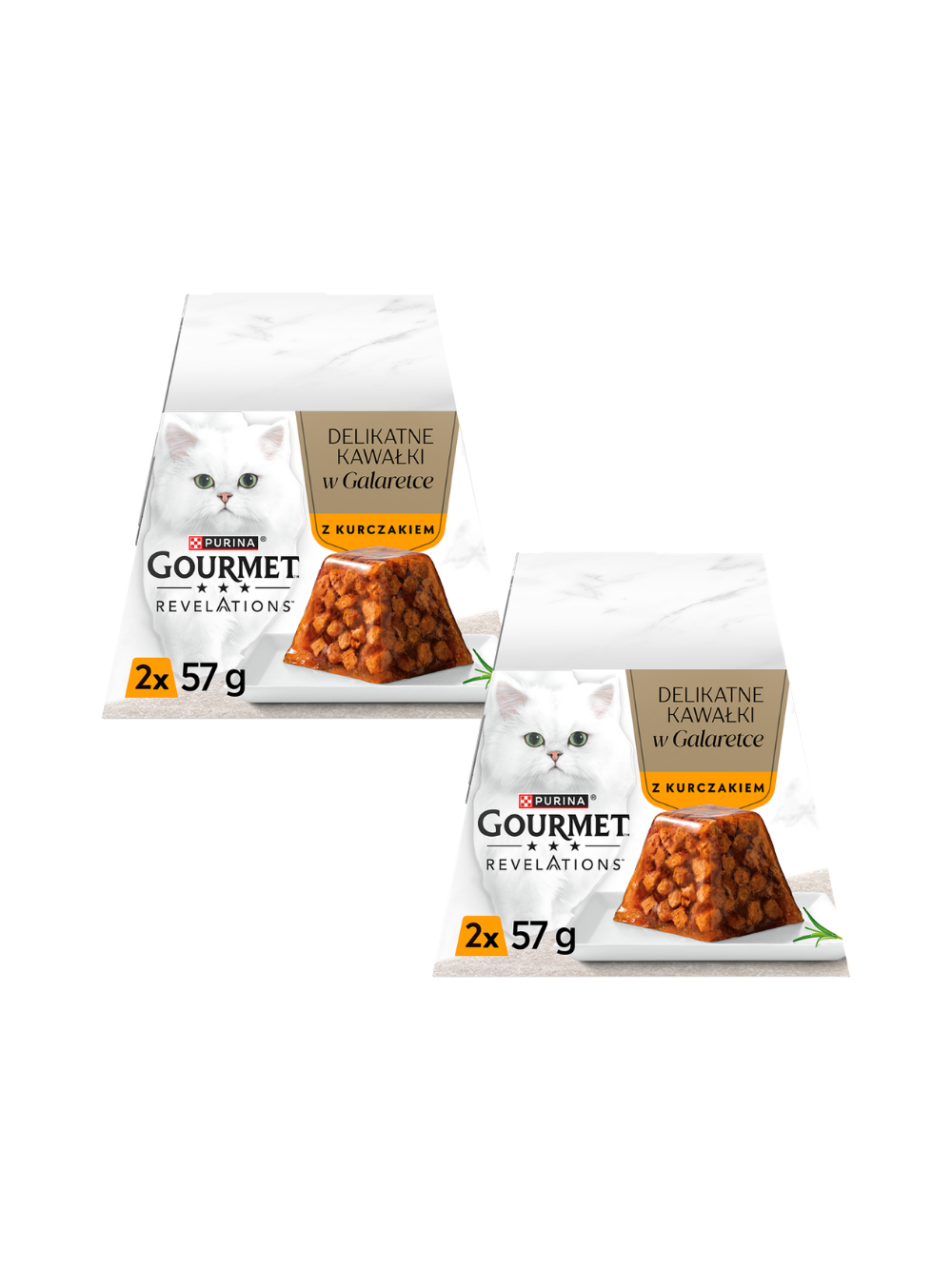 GOURMET Revelations Delikatne Kawałki w Galaretce z Kurczakiem 4x57g (2x2x57g)