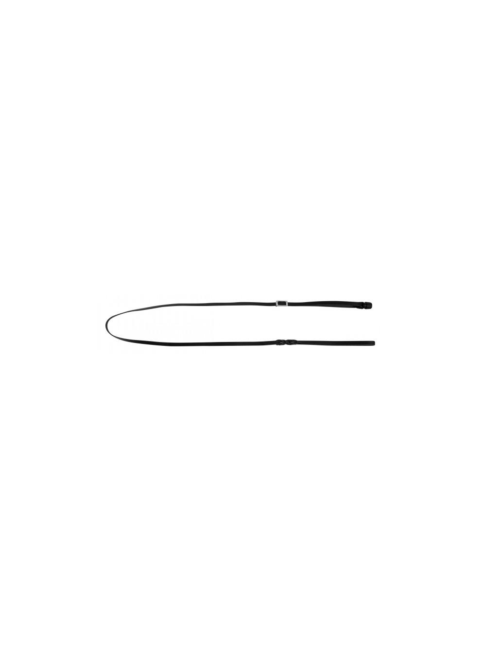 KERBL Smycz skórzana GoLeyGo Vegas, z Adapterem,czarna, 10mm x 105-165cm,S,max.15kg