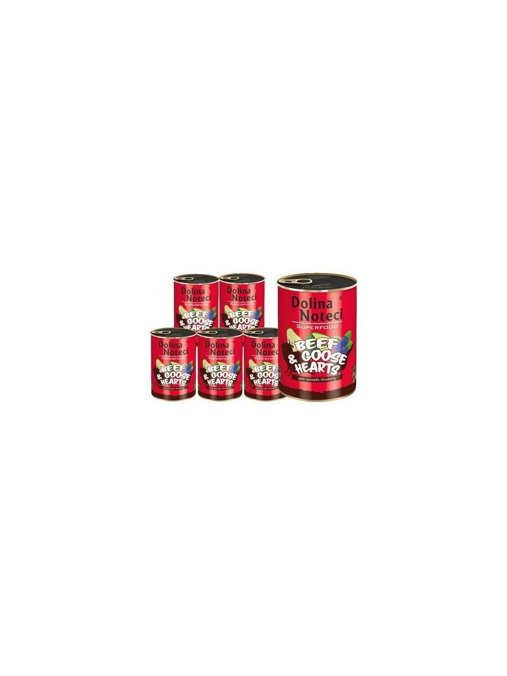 DOLINA NOTECI PREMIUM SUPERFOOD wołowina z sercami z gęsi 6x800g