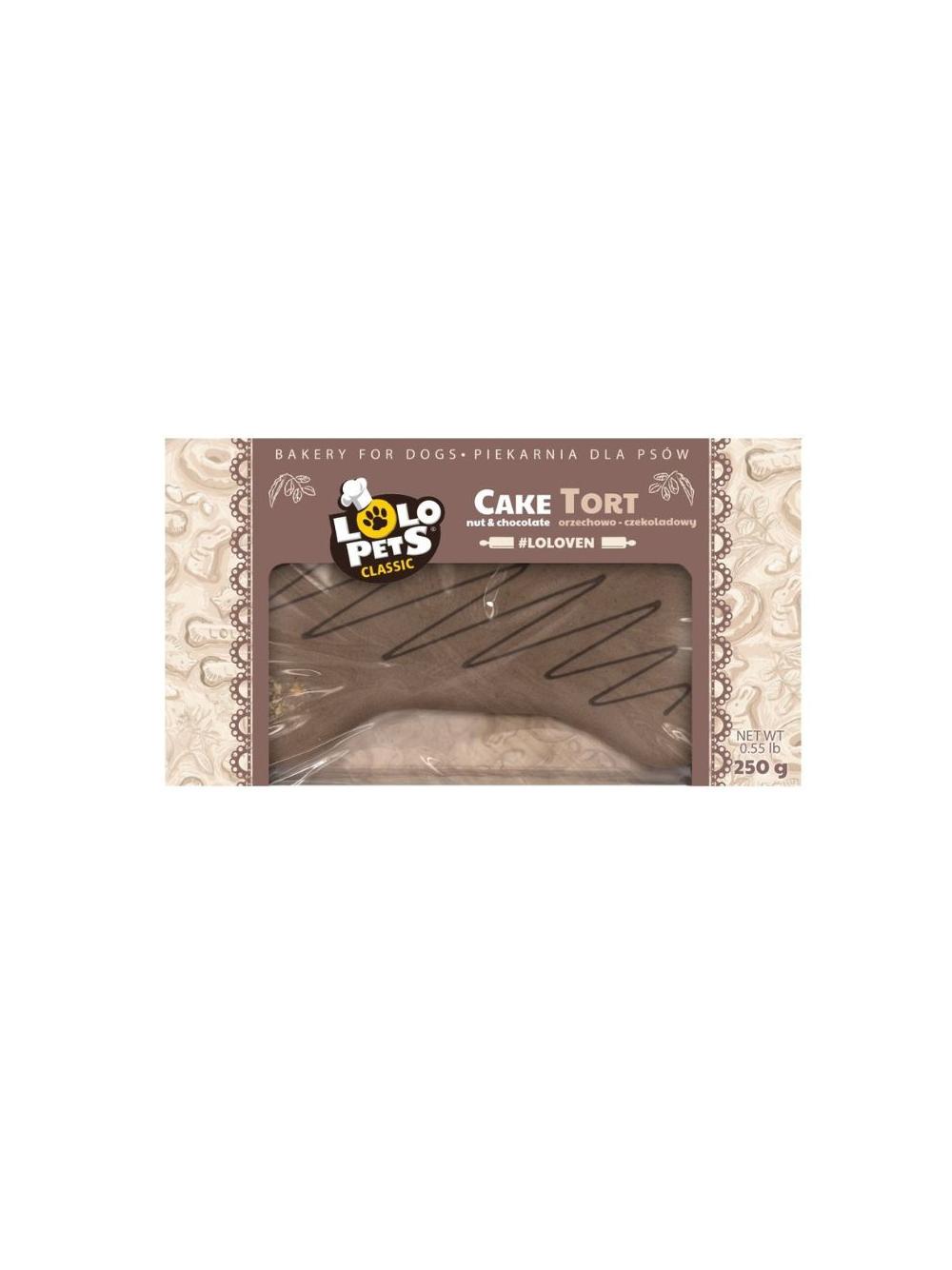 LOLO PETS Tort dla psa orzechowo- czekoladowy 250g