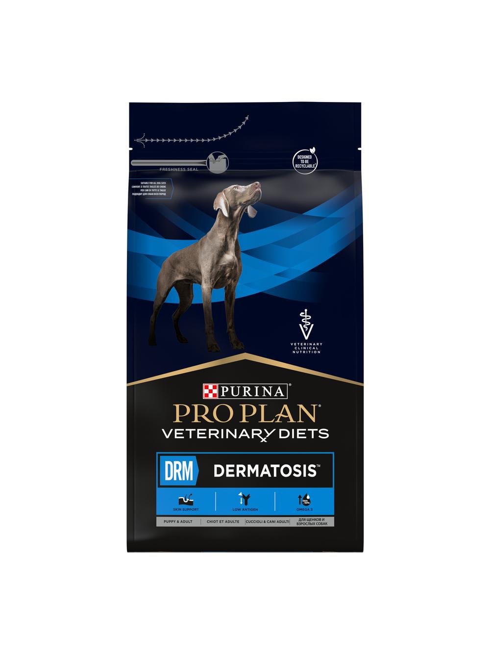 PRO PLAN Veterinary Diets  DRM Dermatosis Karma sucha dla psa 3kg