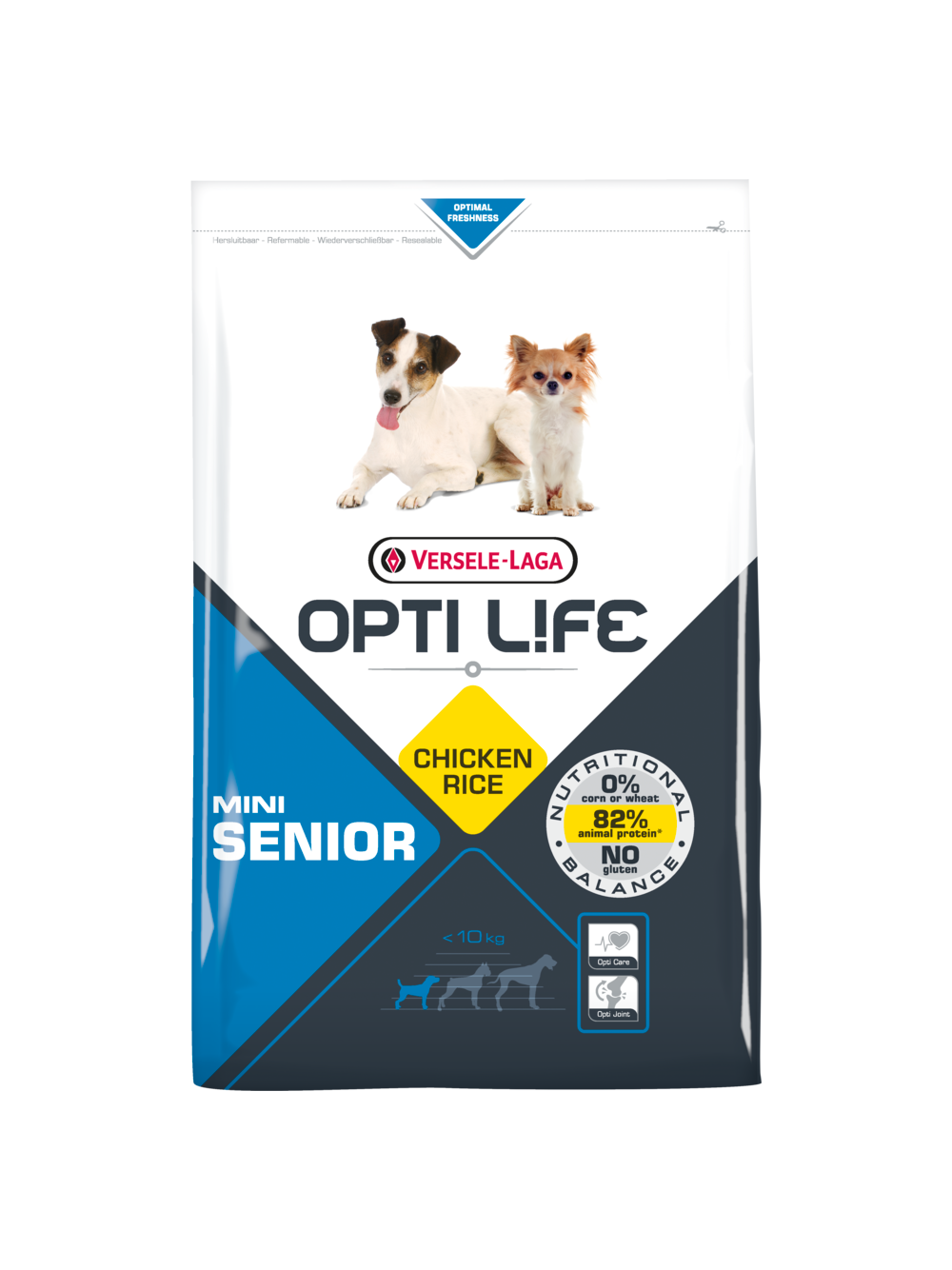 VERSELE-LAGA Opti Life Senior Mini 2,5kg - z kurczakiem - dla małych ras w wieku powyżej 7 lat + niespodzianka dla psa GRATIS!