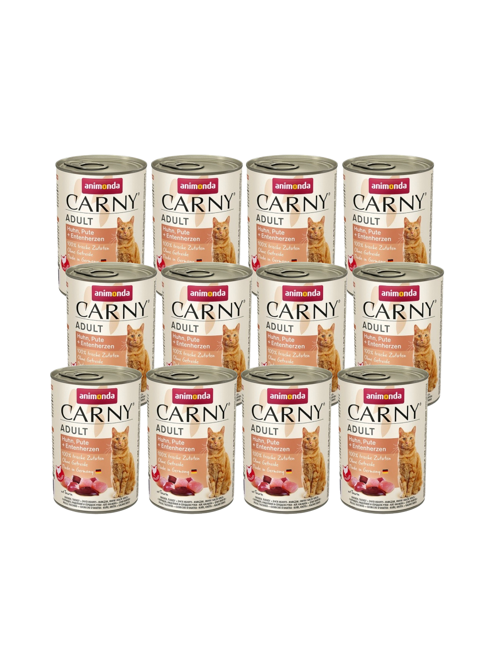 ANIMONDA Cat Carny Adult smak: kurczak, indyk i serca kaczki 12x400g